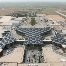 Foster + Partners drew inspiration from Bedouin tents to create a canopy of domes over a new airport terminal in Amman, Jordan