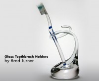 Glass Toothbrush Holders by Brad Turner