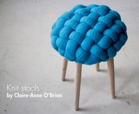 Knit stools by Claire-Anne O’Brian