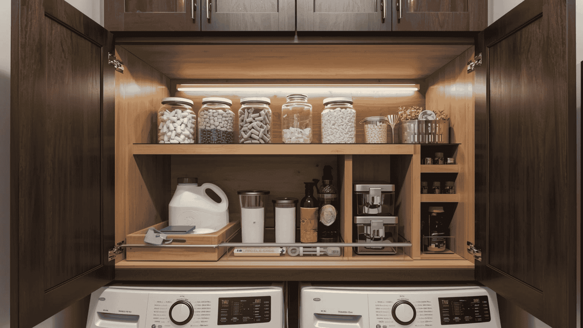 A Built In Laundry “Beverage Bar” Cabinet