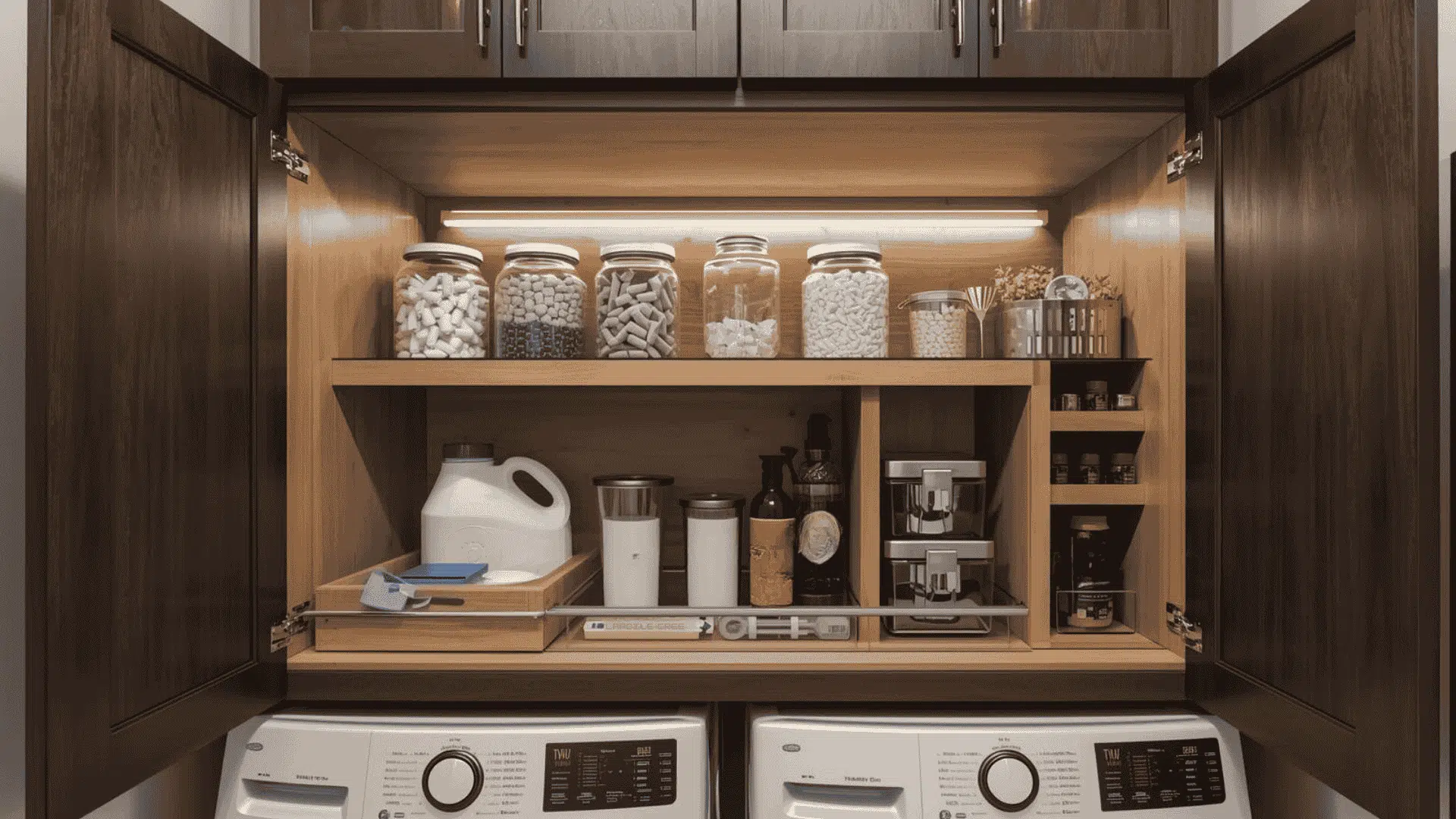 A Built In Laundry “Beverage Bar” Cabinet
