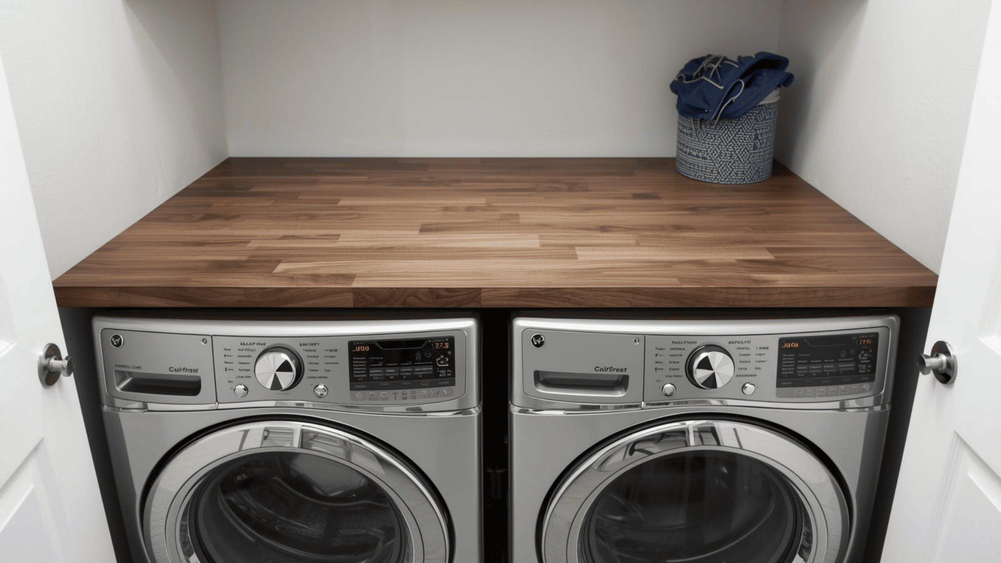 A Countertop Over Side By Side Machines