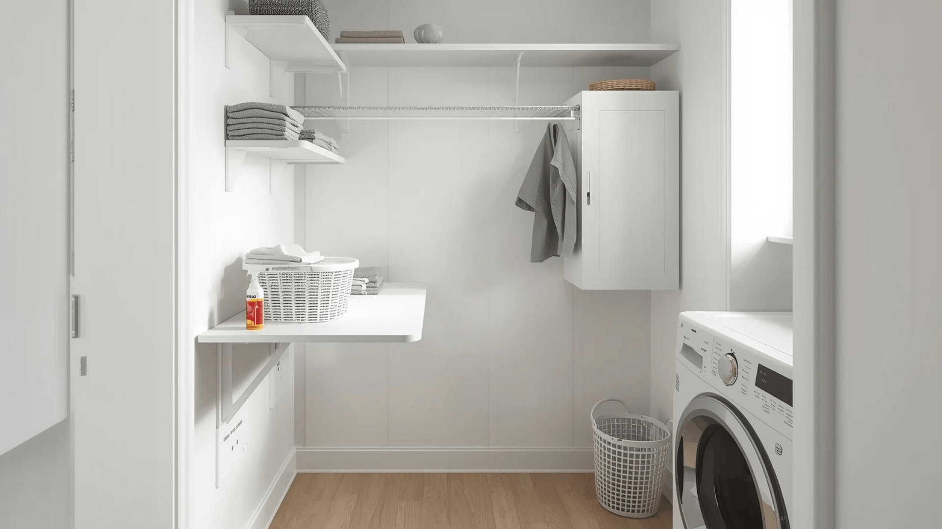 A Fold Down Table On The Wall