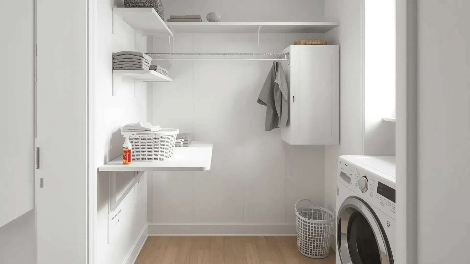 A Fold Down Table On The Wall
