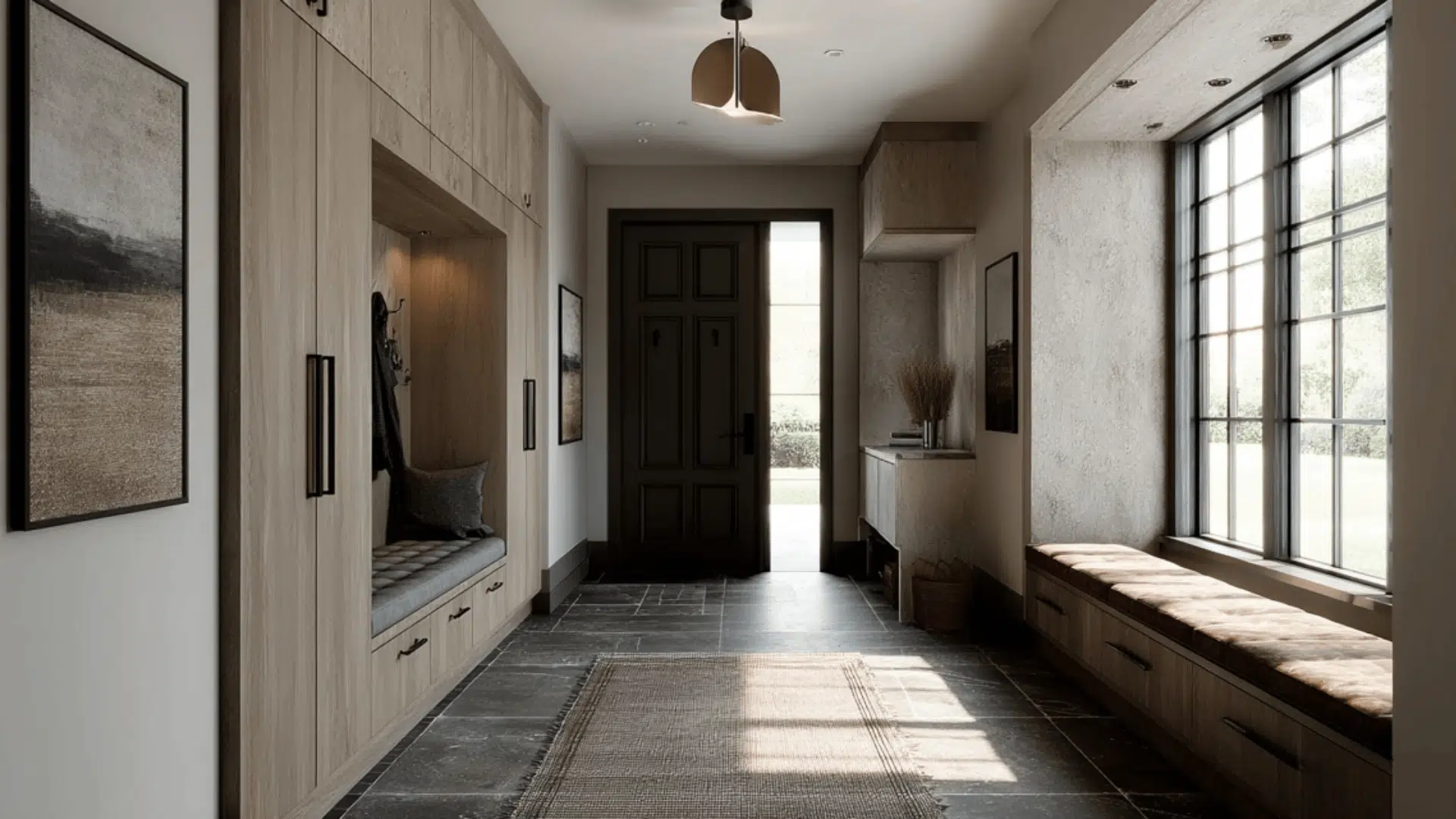 A Luxury Modern Mudroom