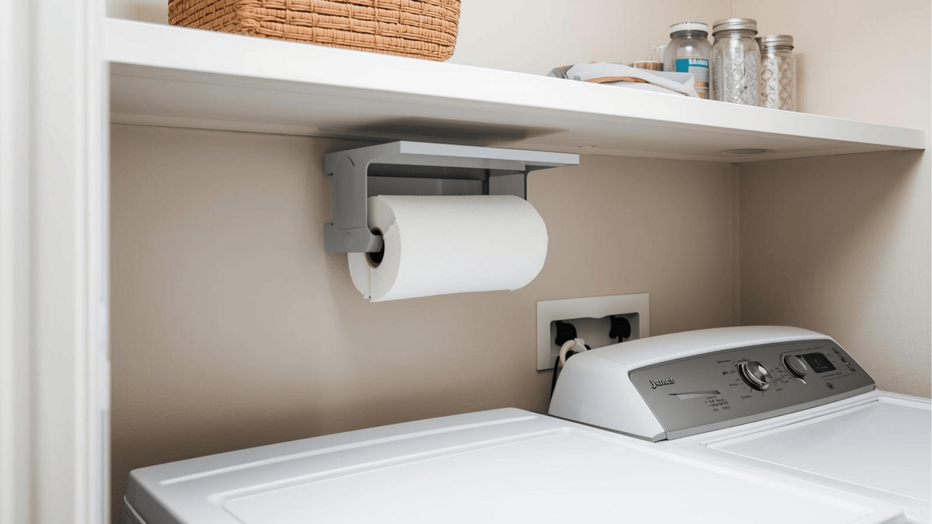 A Paper Towel Holder On The Wall