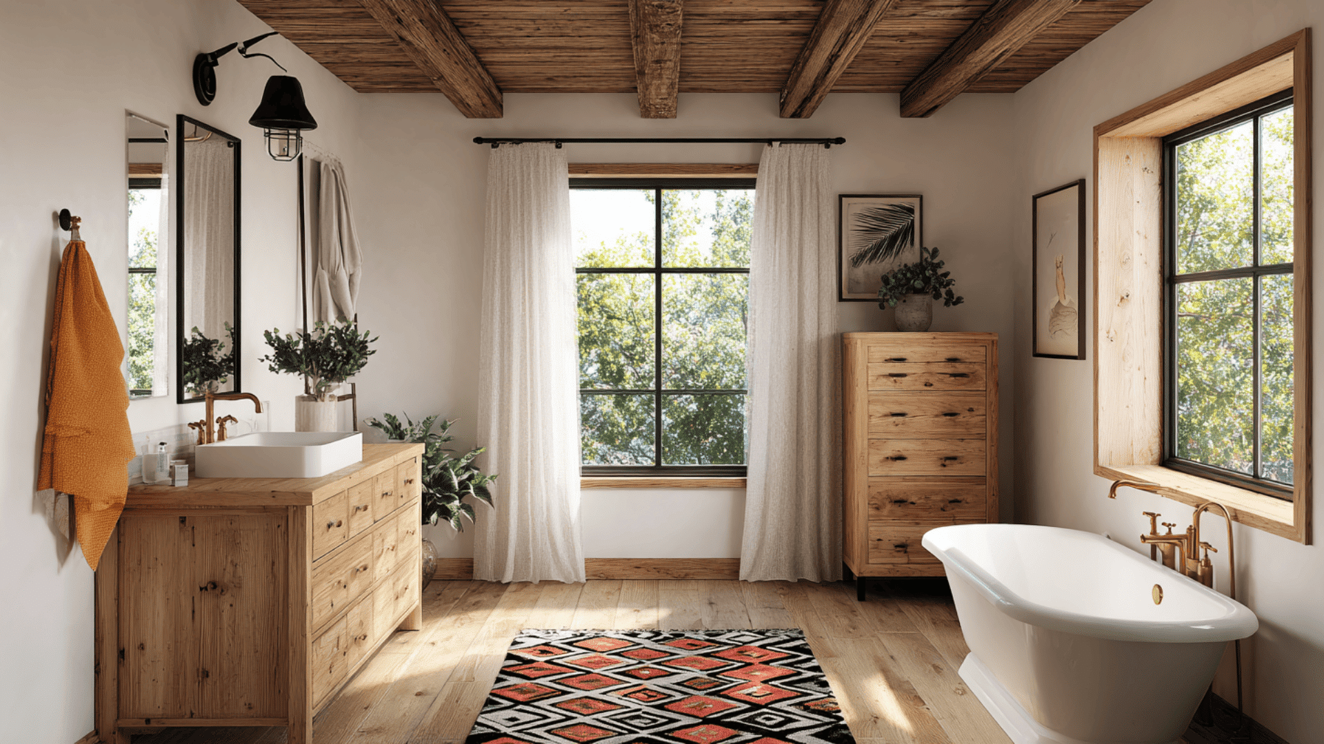 A Standard Rustic Modern Farmhouse Bathroom