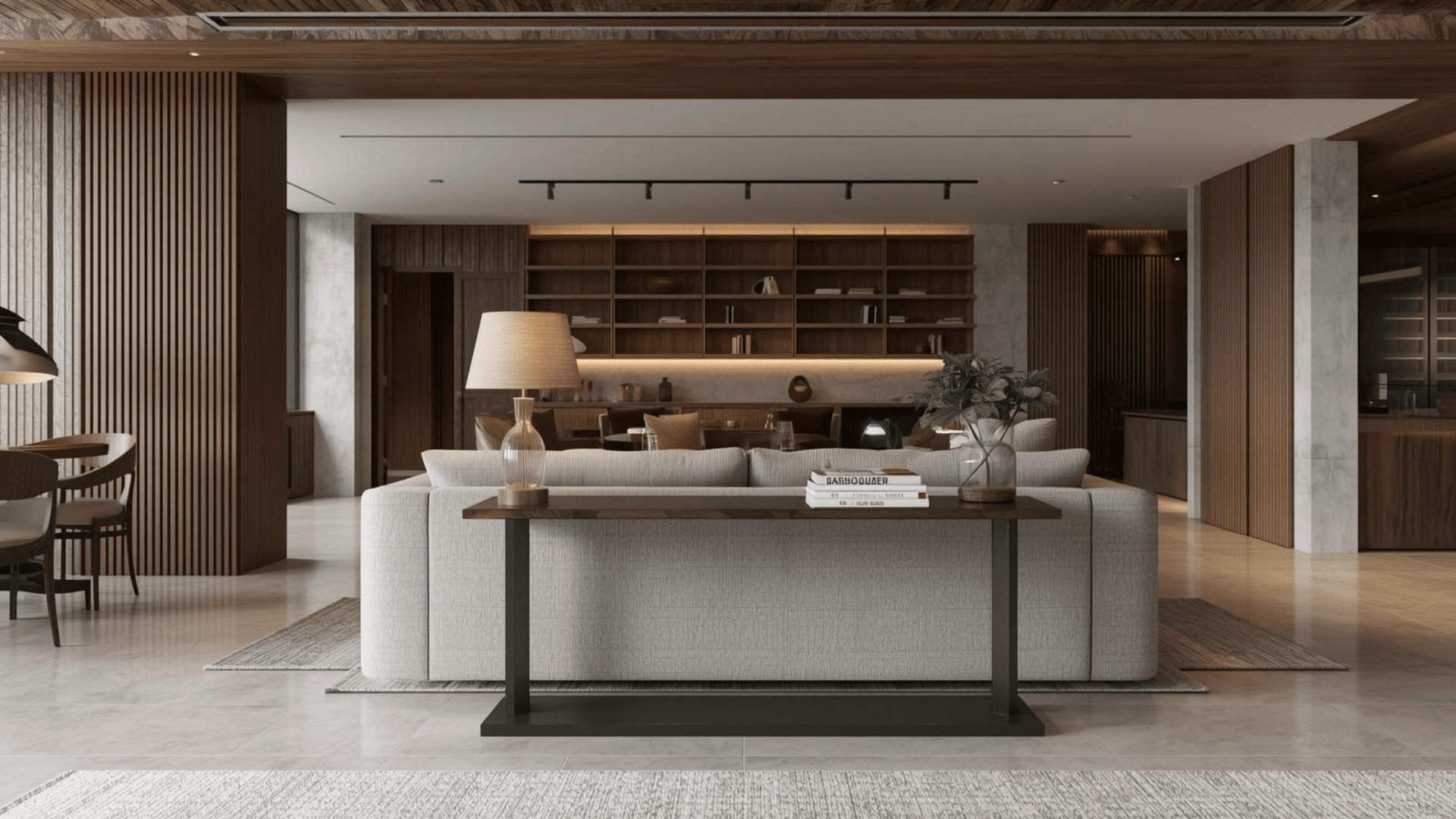 Add a Console Table Behind the Sofa