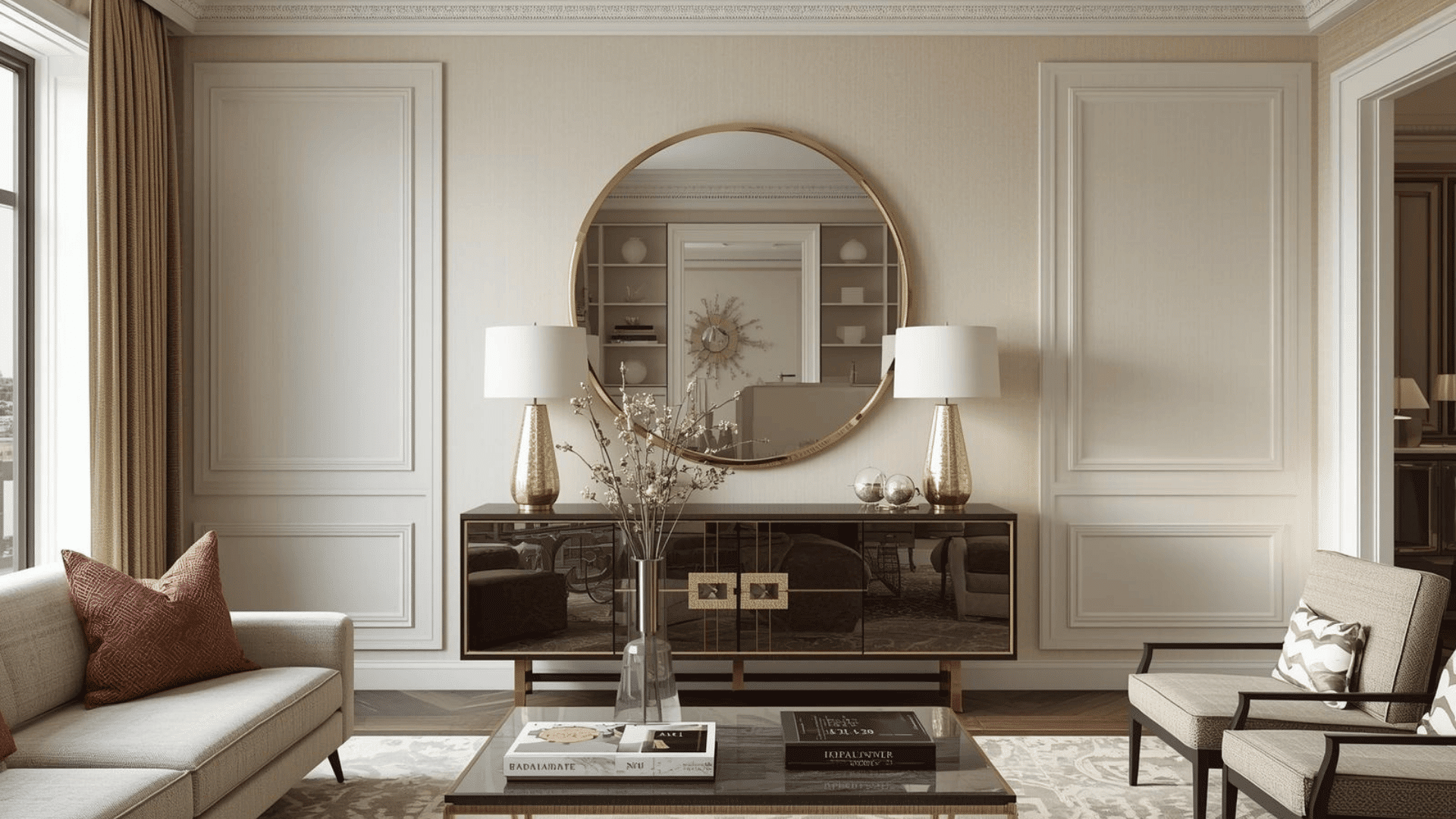 Add a Large Mirror as A Feature Piece