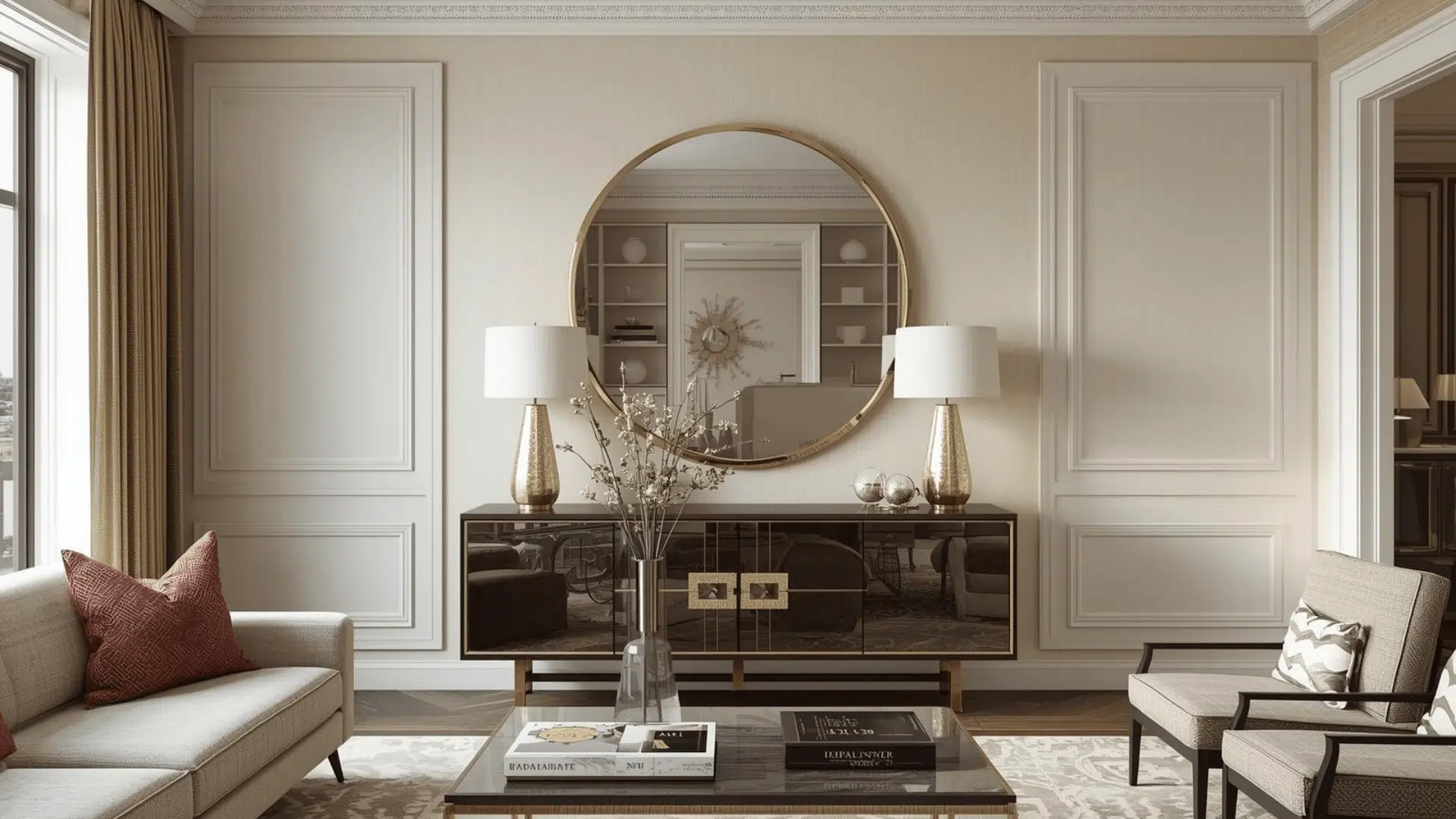 Add a Large Mirror as A Feature Piece