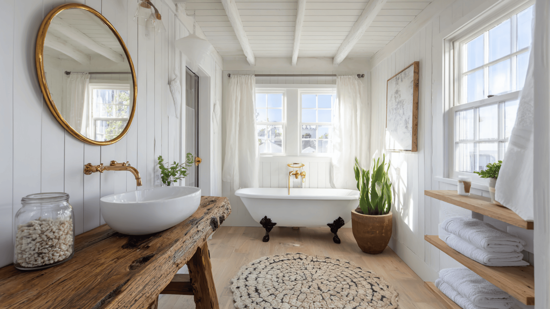 Beadboard Wainscoting With Warm Greige Walls