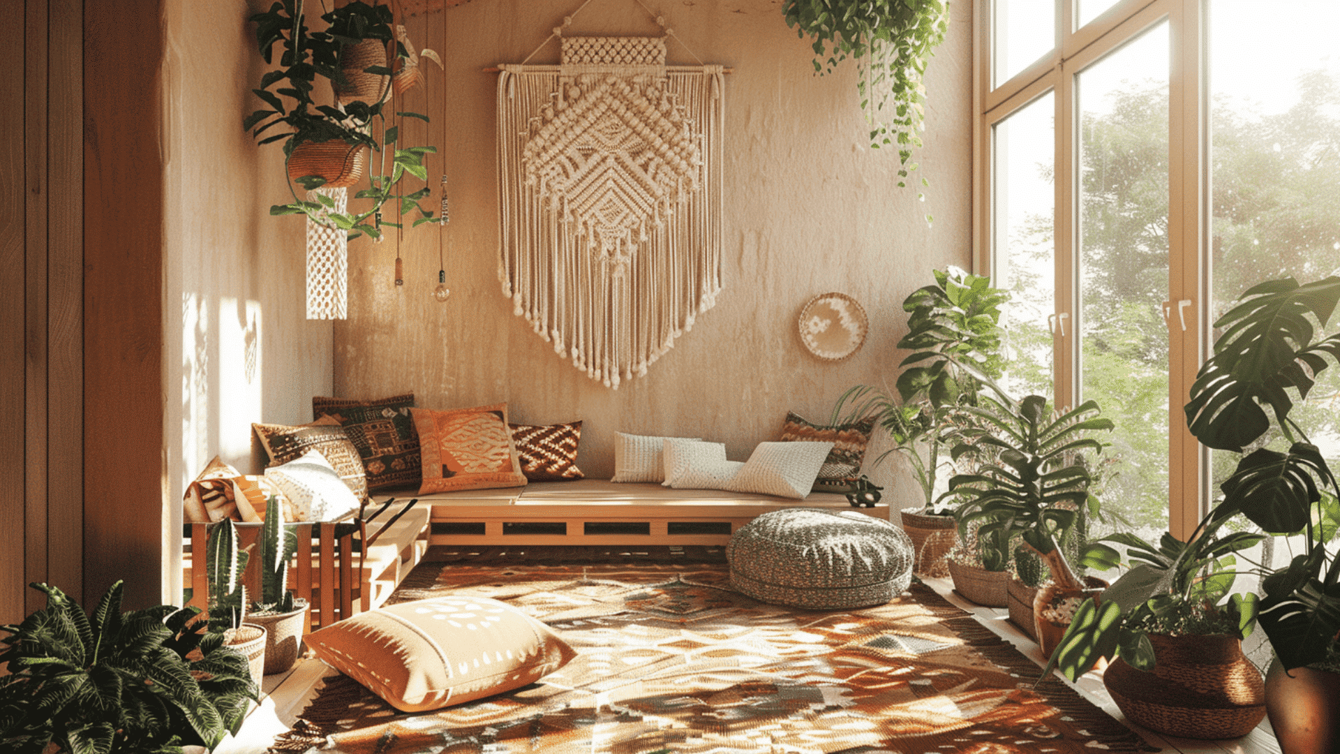 Boho Cozy Sunroom