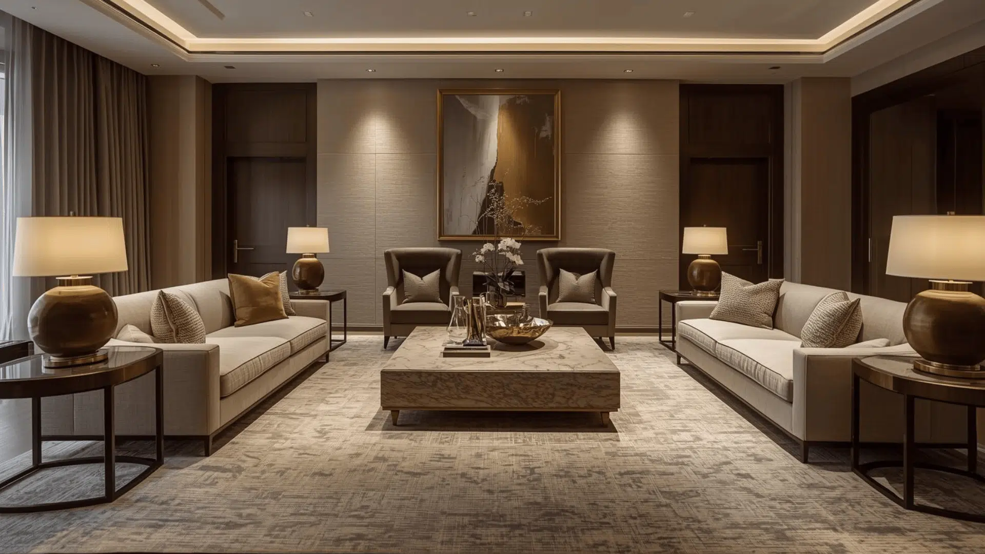 Build a Two Sofa Conversation Layout