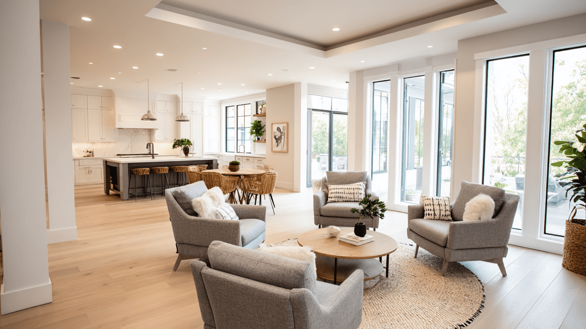 Conversation Circle With Four Accent Chairs