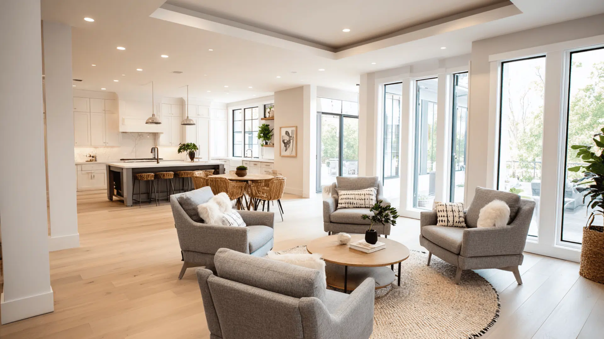 Conversation Circle With Four Accent Chairs