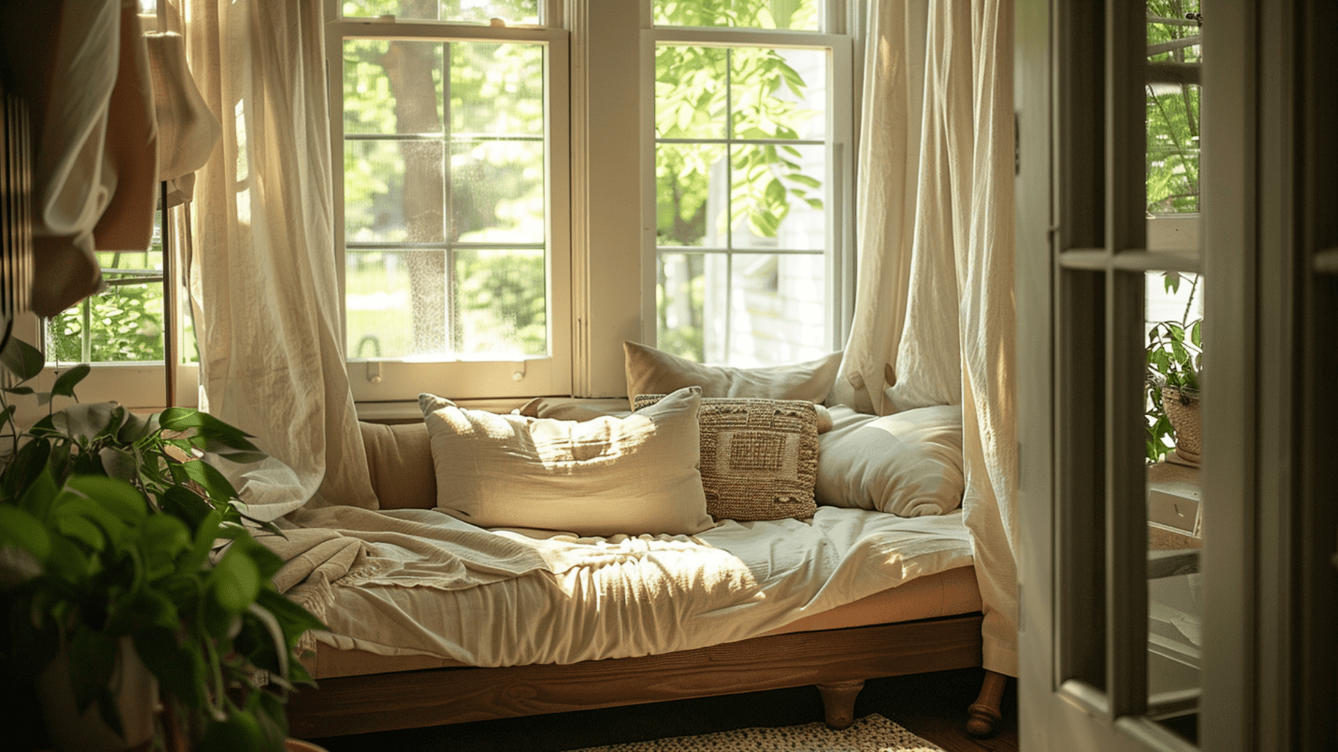 Cozy Sunroom with Soft Textiles