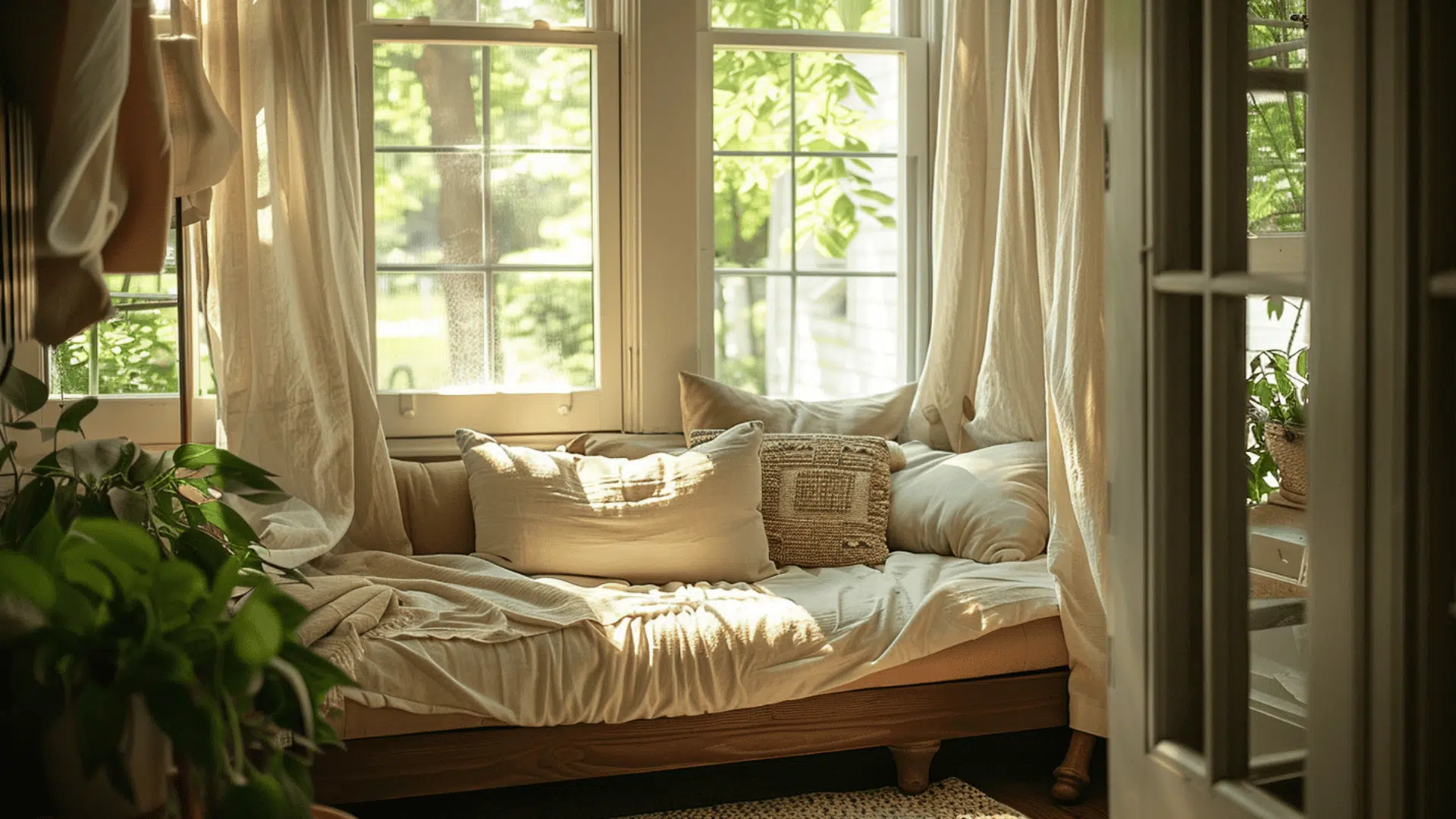 Cozy Sunroom with Soft Textiles