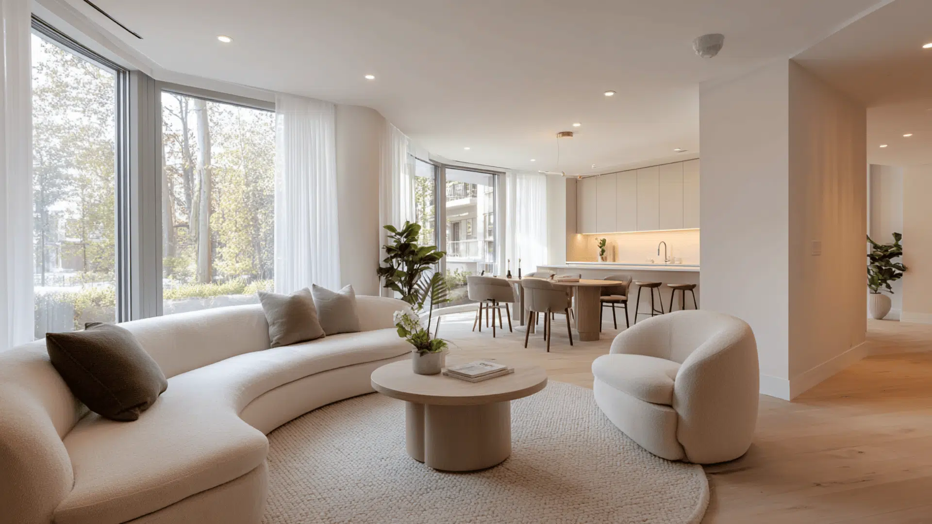 Curved Furniture For Softer Flow