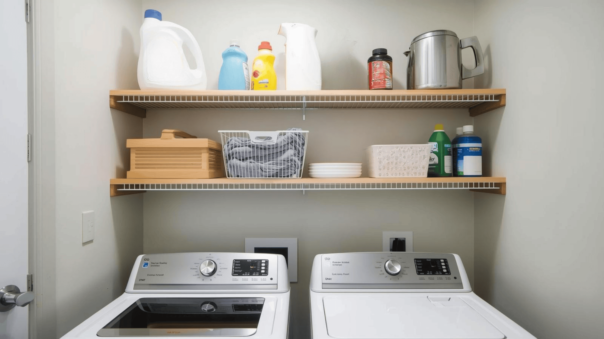 Floating Shelves Above Machines