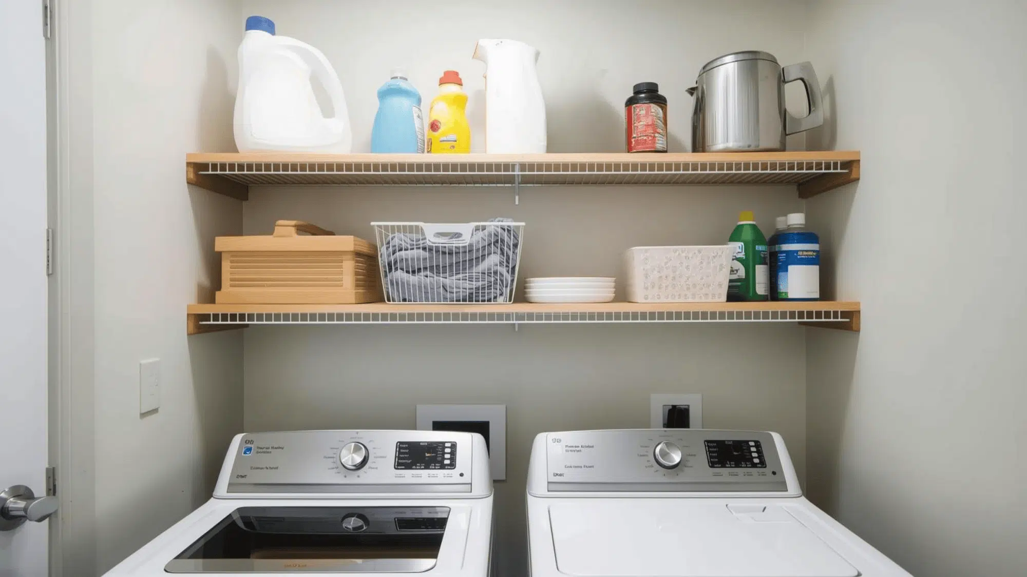 Floating Shelves Above Machines