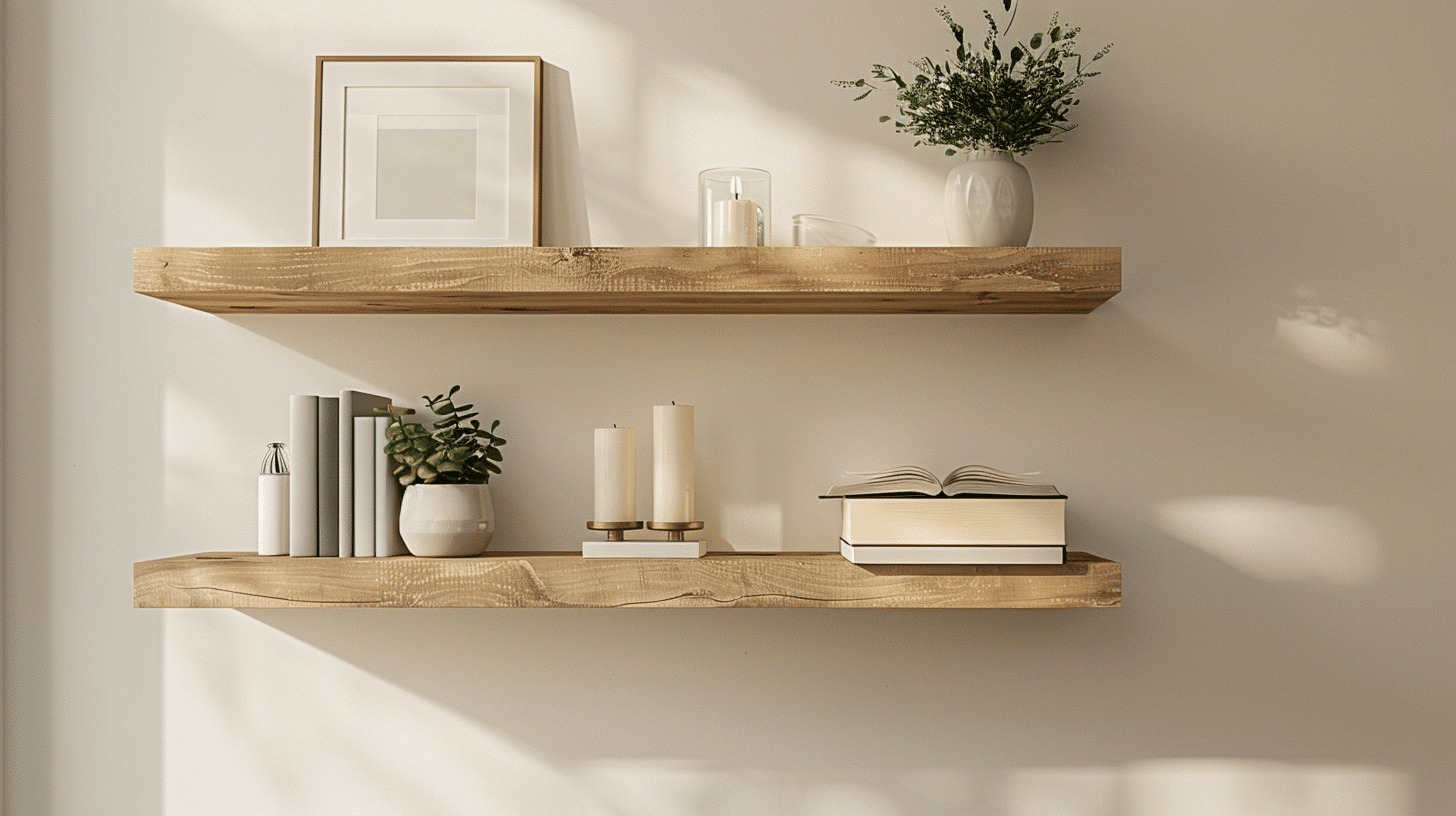 Floating Shelves With Decor