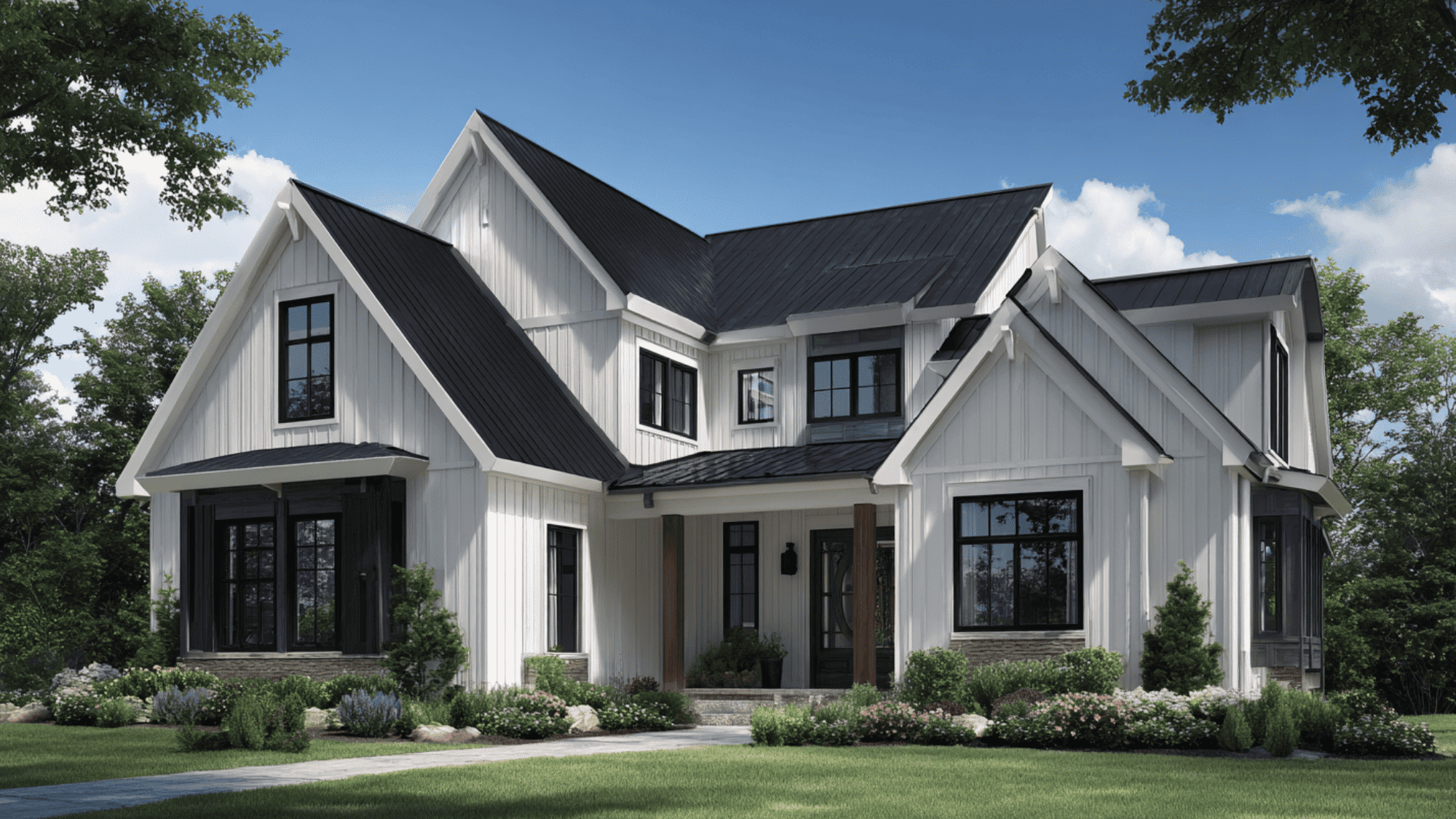 _Gabled Roof Modern Farmhouse