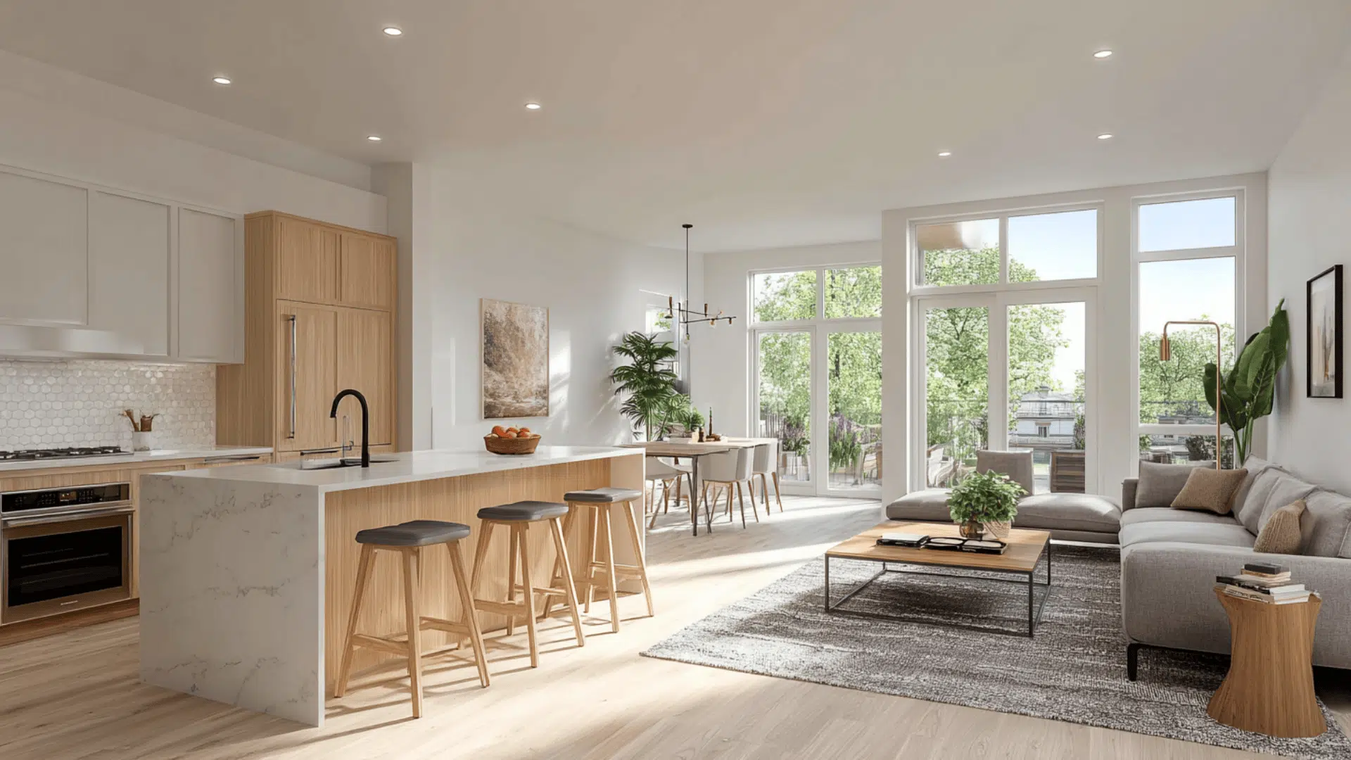 Kitchen To Living Color Story For A Cohesive Look