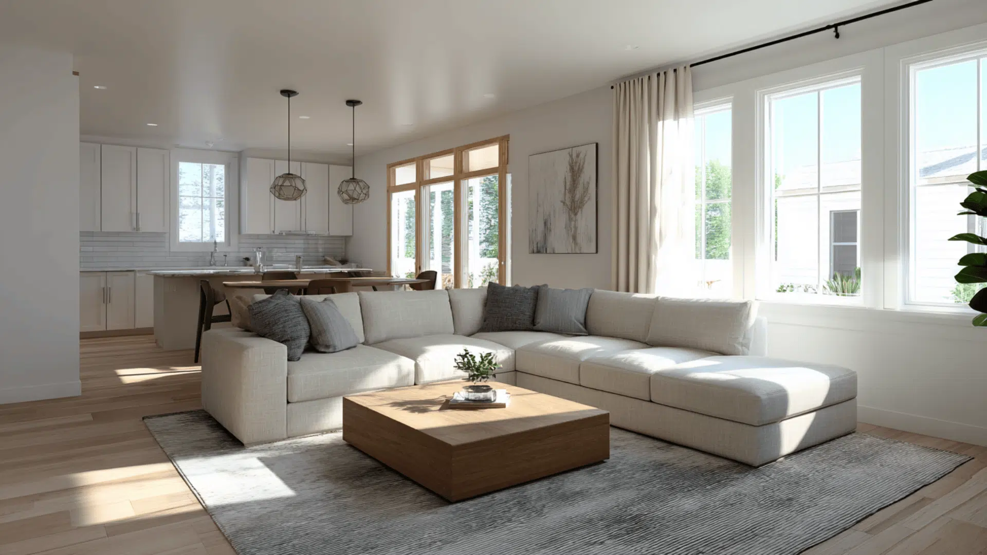 L Shaped Sectional For A Natural Border