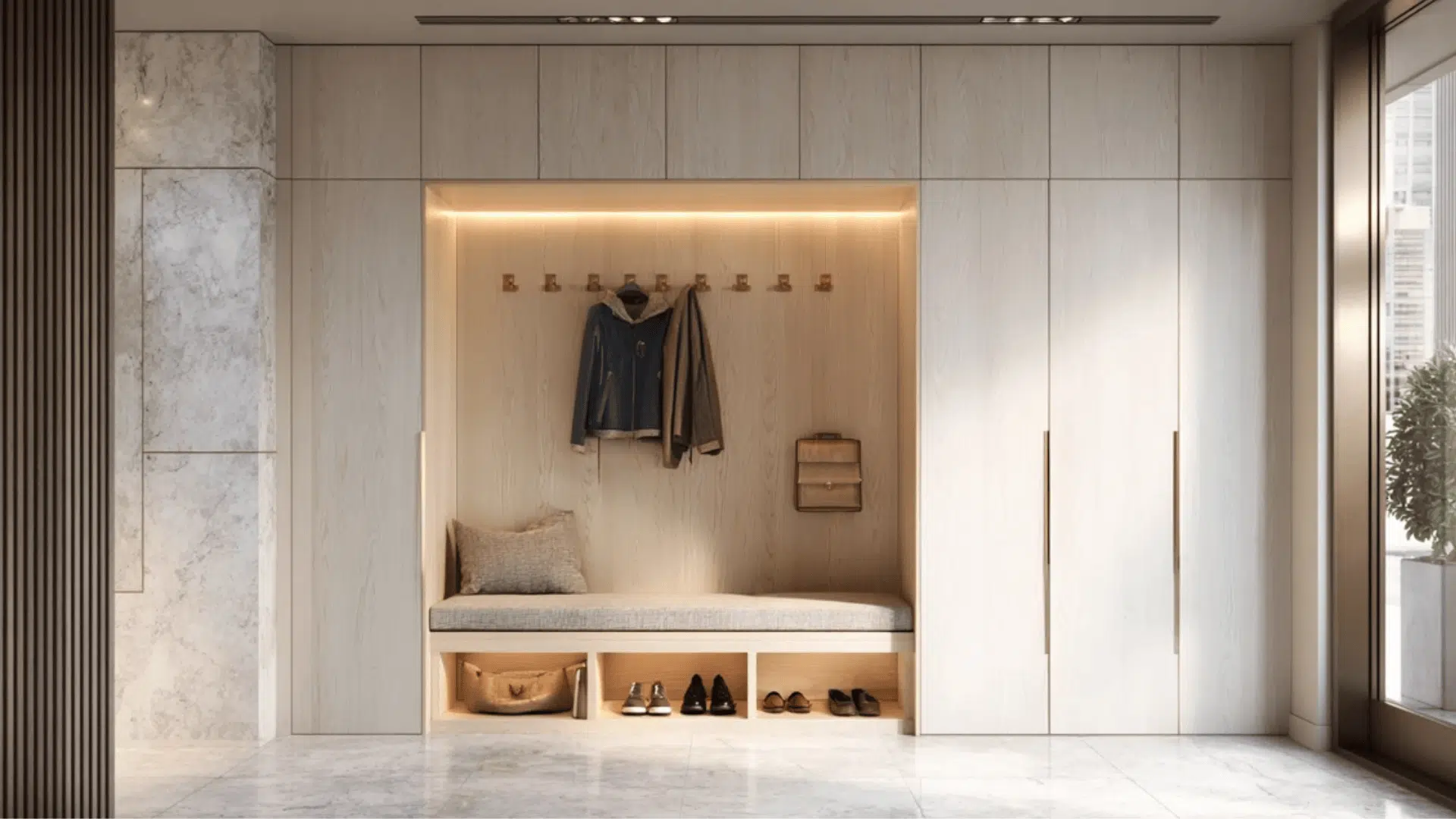Luxury Apartment Mudroom