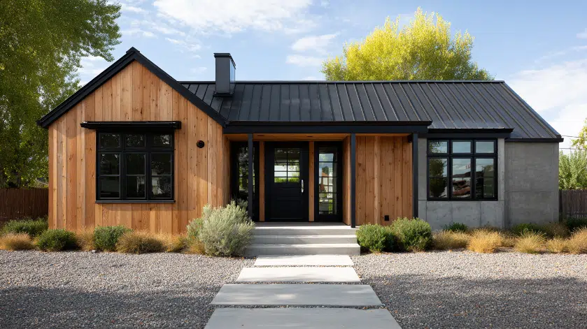 Modern Farmhouse With Concrete Accents