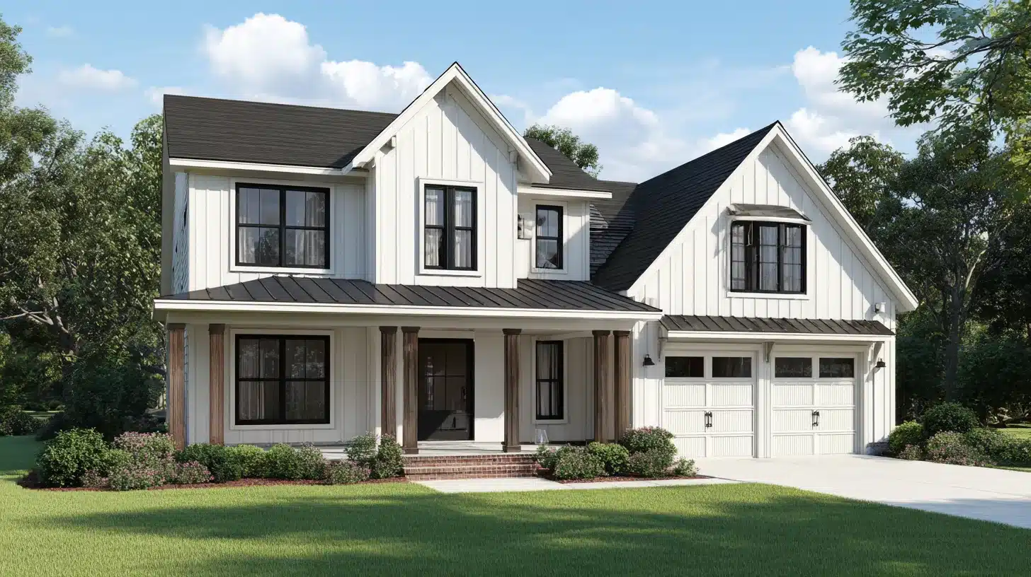 Modern Farmhouse With Shutters As Subtle Accents