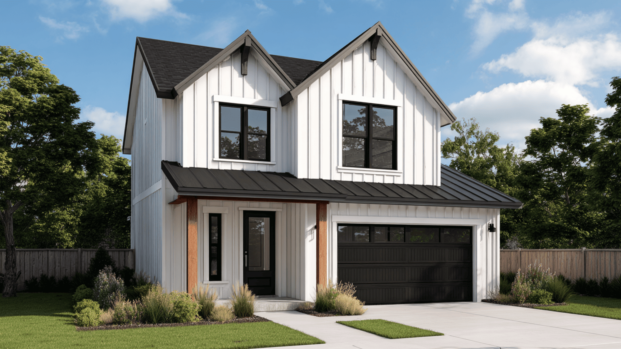 Modern Farmhouse With Vertical Siding