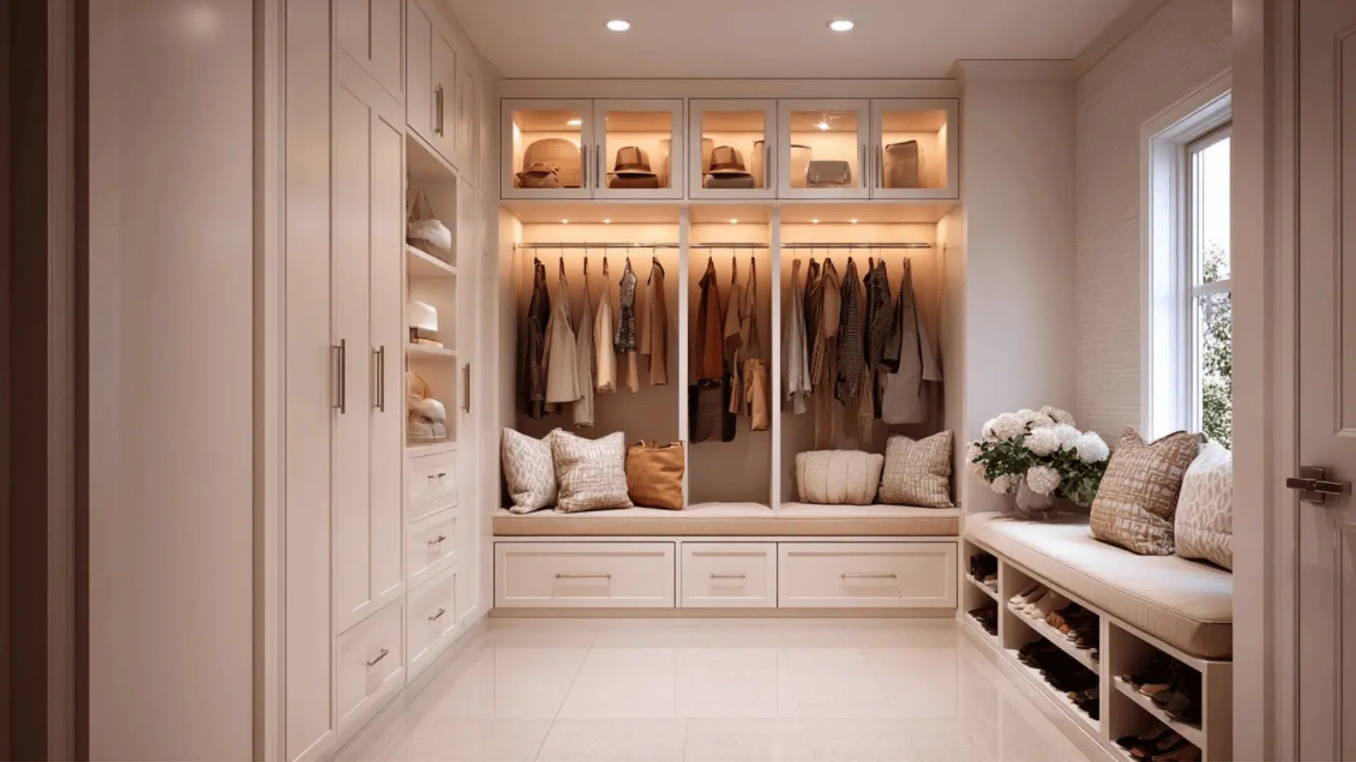 Modern Mudroom Closet
