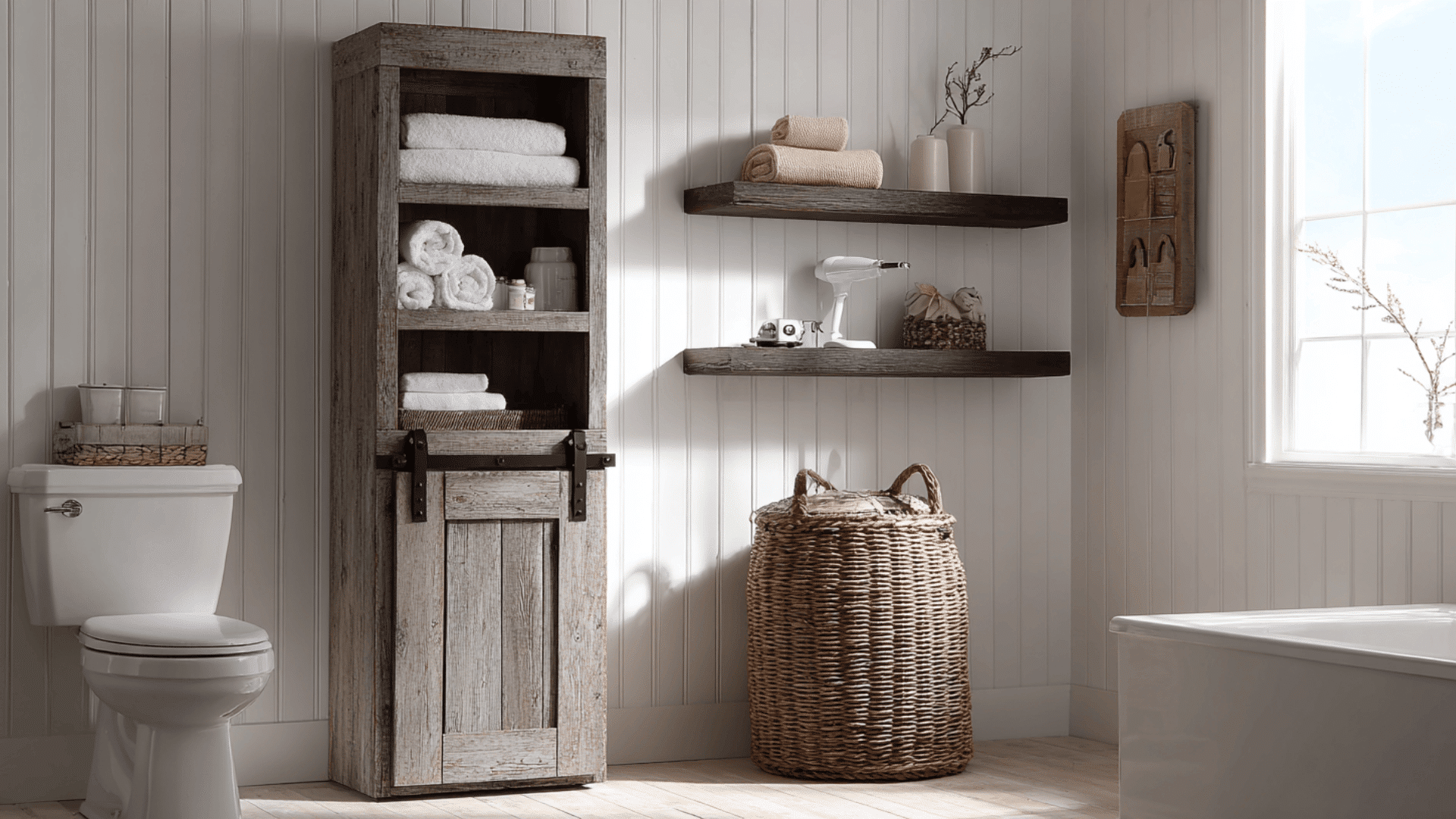 Open Shelving Linen Stack With Clean Labels