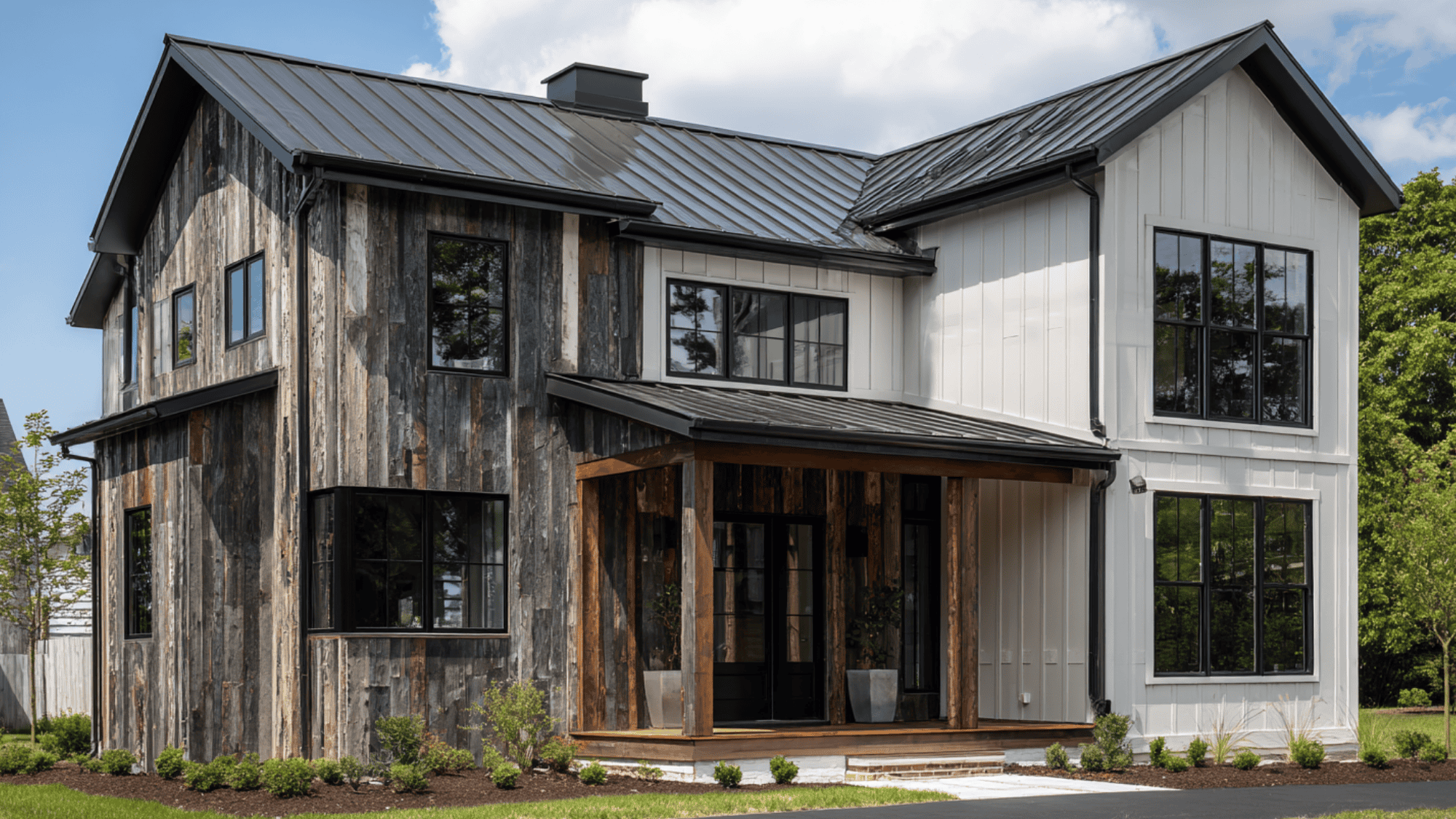 Rustic Modern Farmhouse With Reclaimed Wood