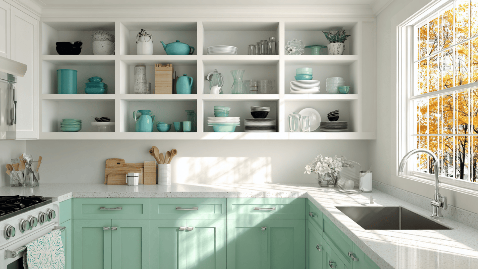 Sherwin Williams Emerald Urethane Trim Enamel on kitchen cabinets