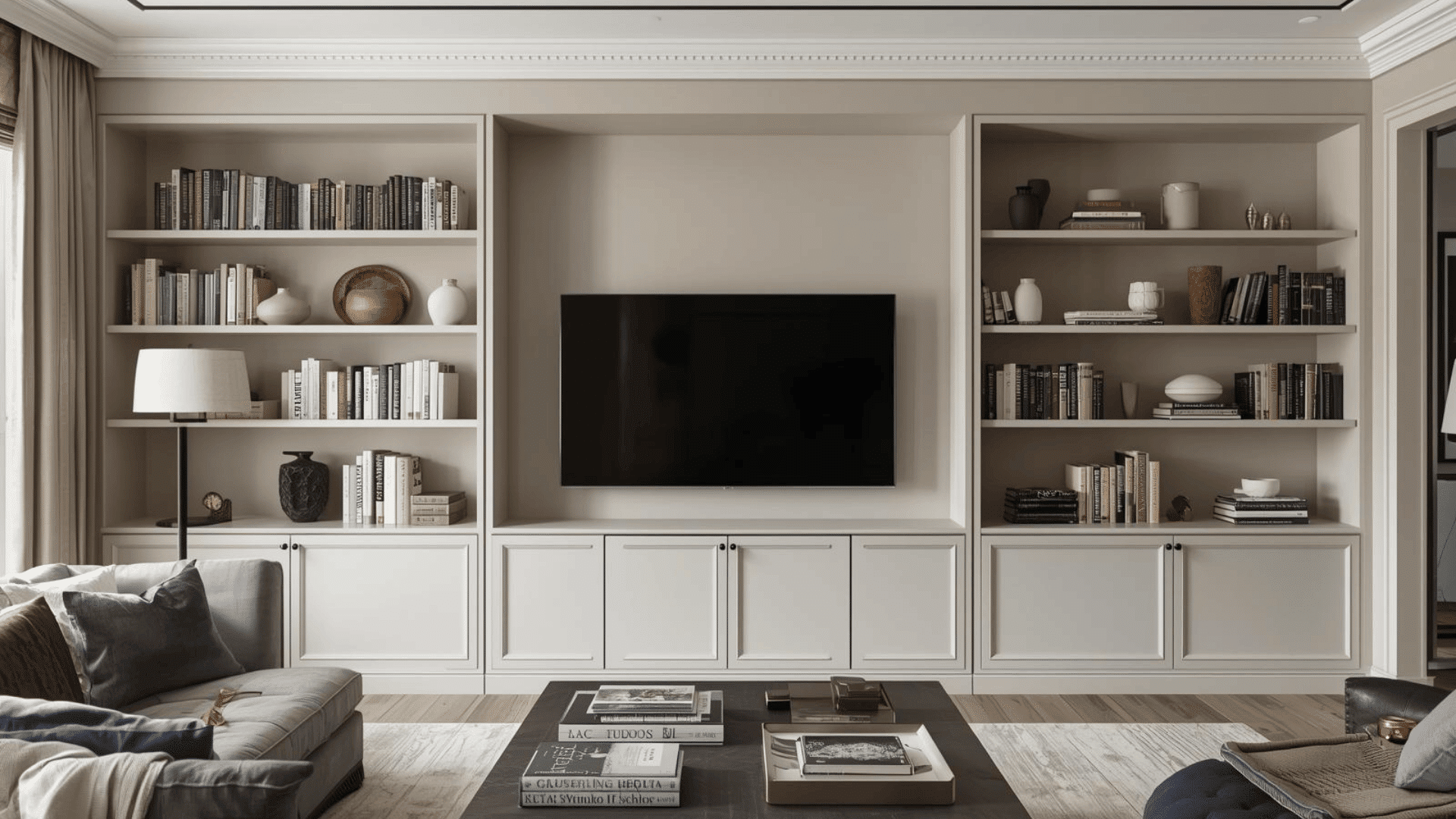 Style Built In Shelves with Breathing Room