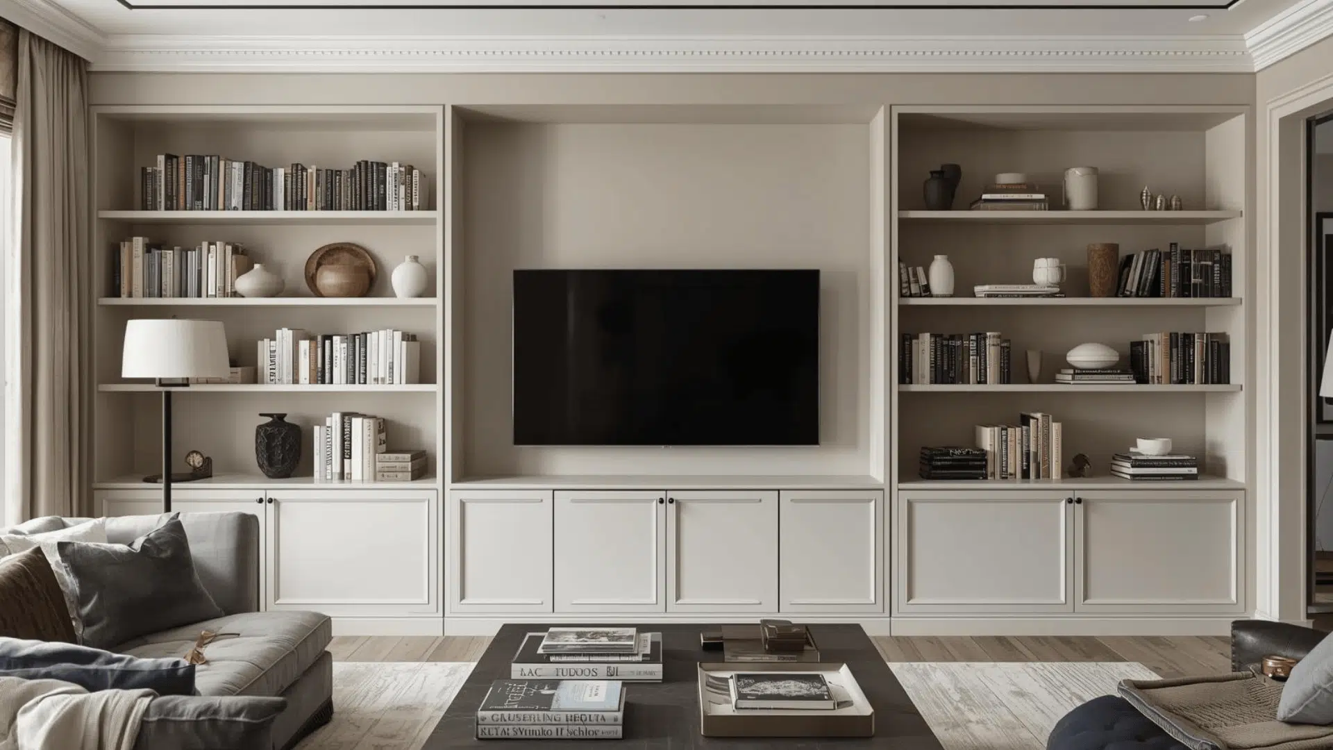 Style Built In Shelves with Breathing Room