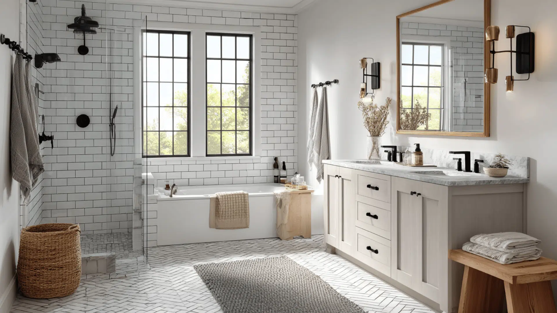 Subway Tile With Dark Grout