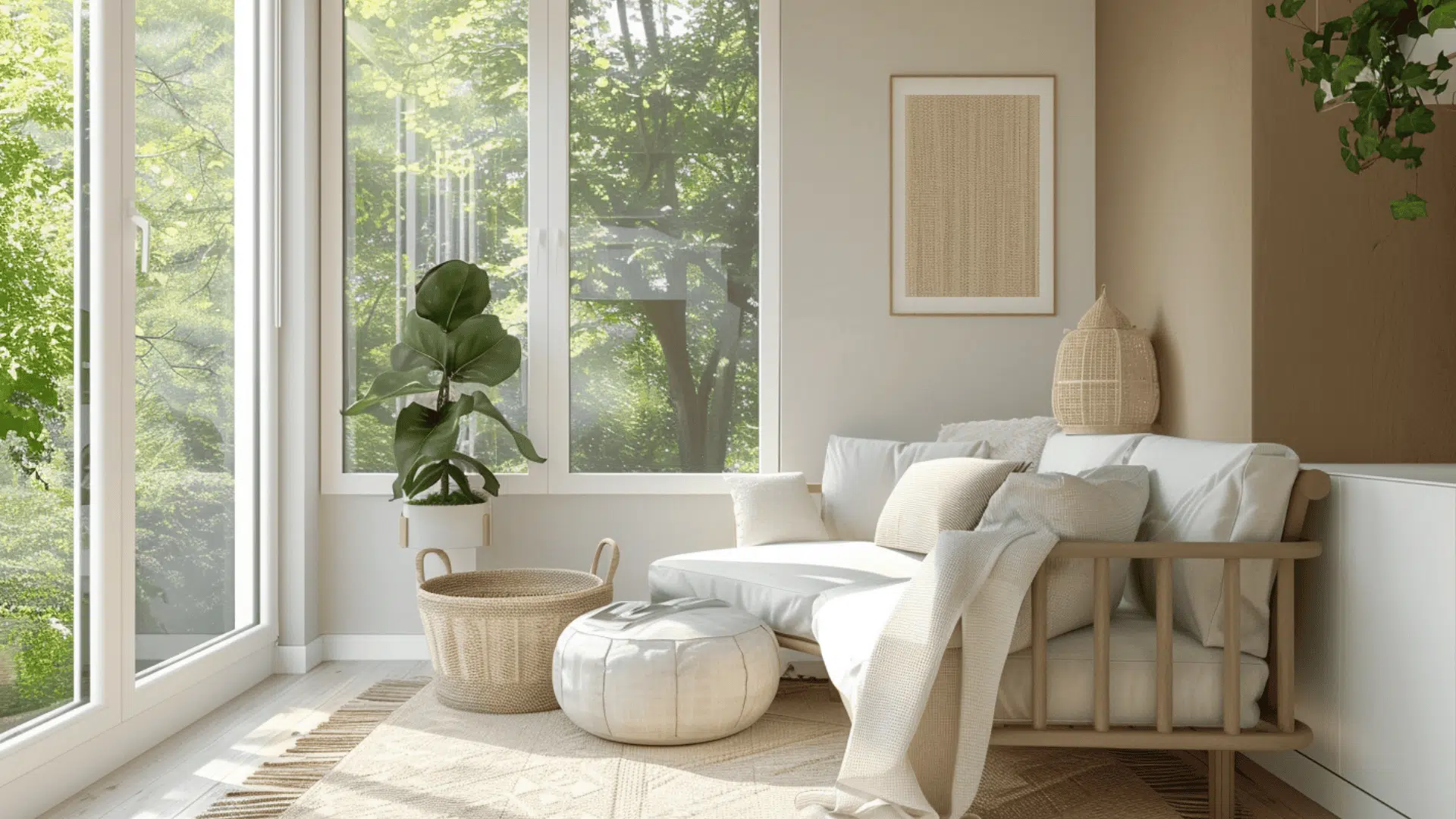 Sunroom with Accent Wall