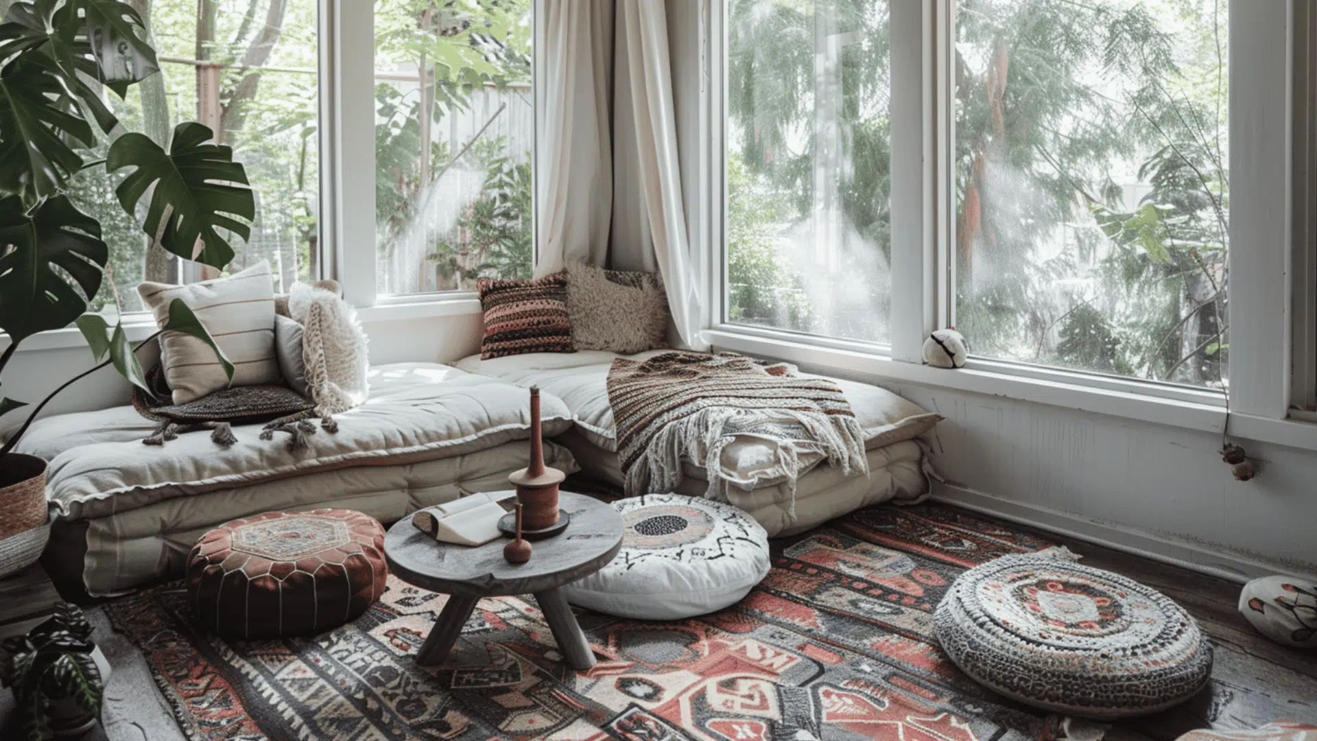 Sunroom with Floor Cushions