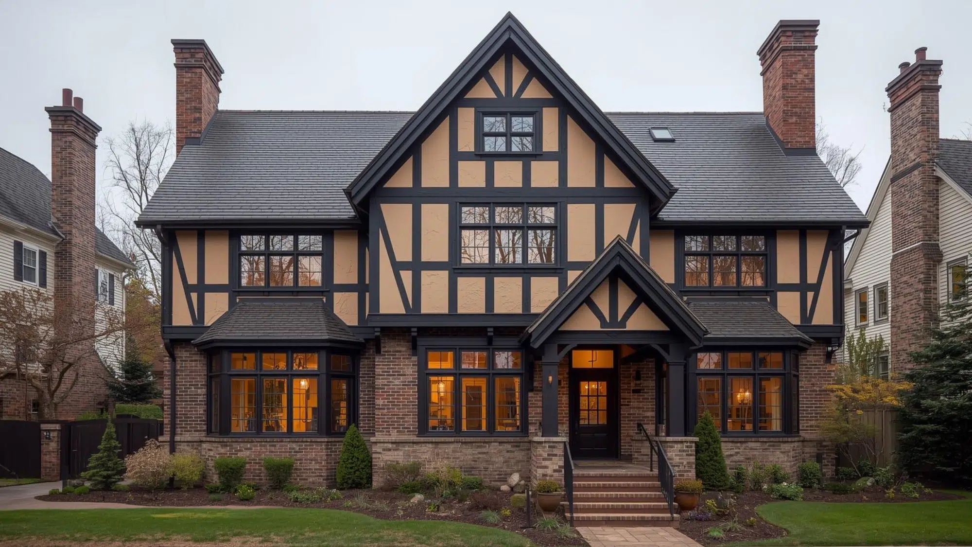 Tudor building American adaption