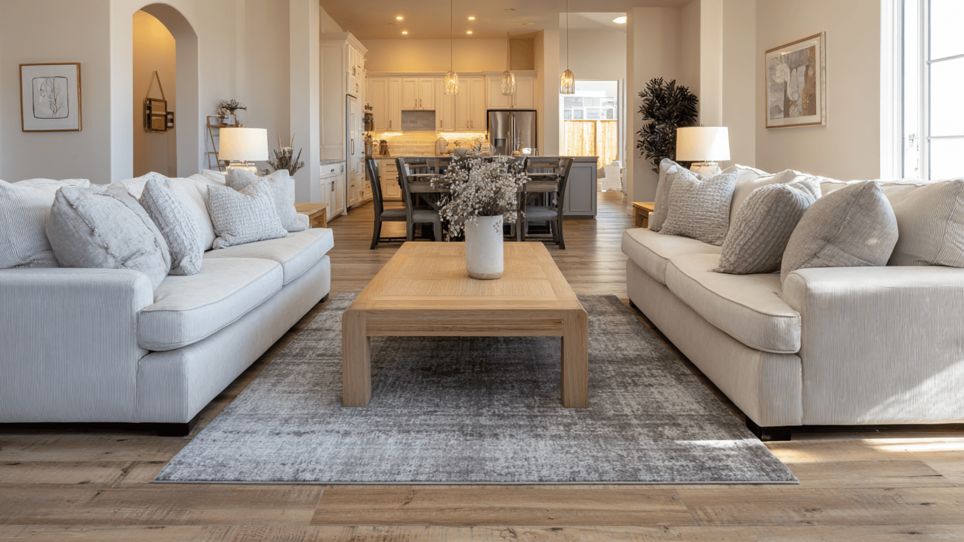 Two Sofas Facing Each Other