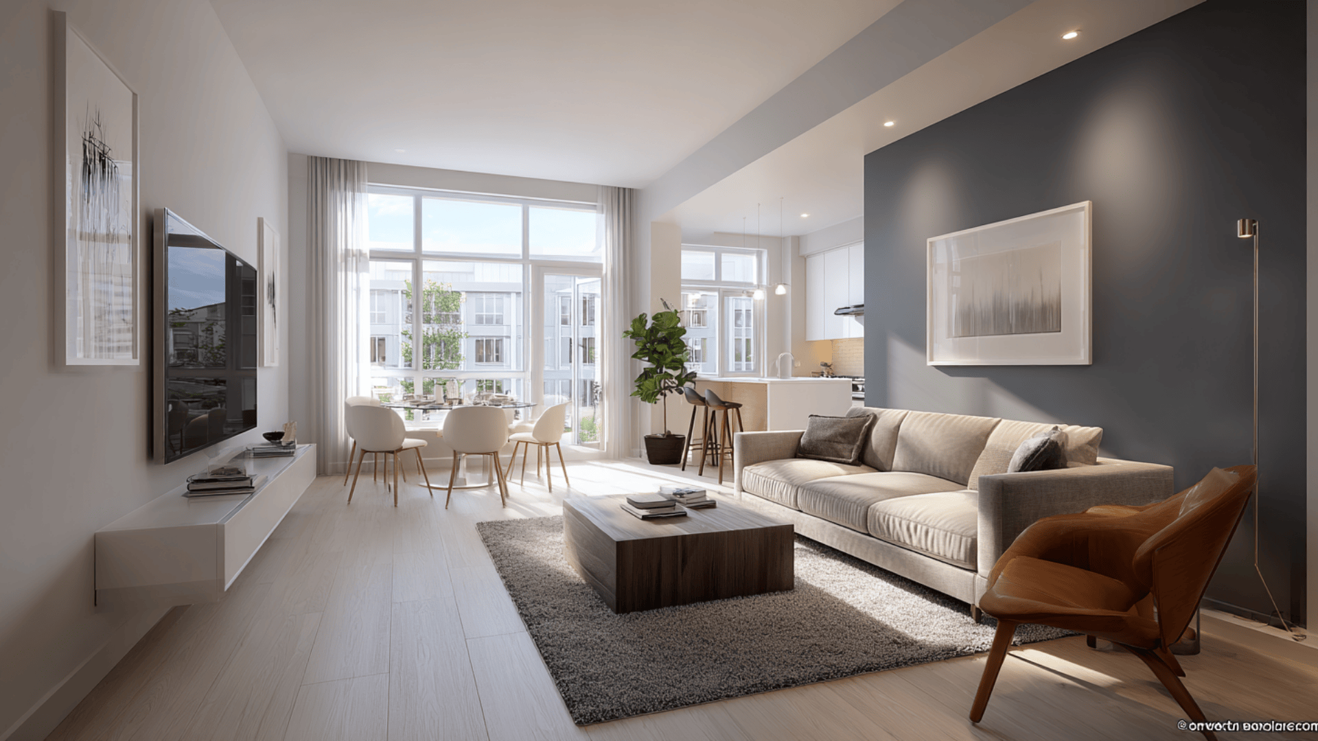 Two Tone Wall Paint To Create A Living Block