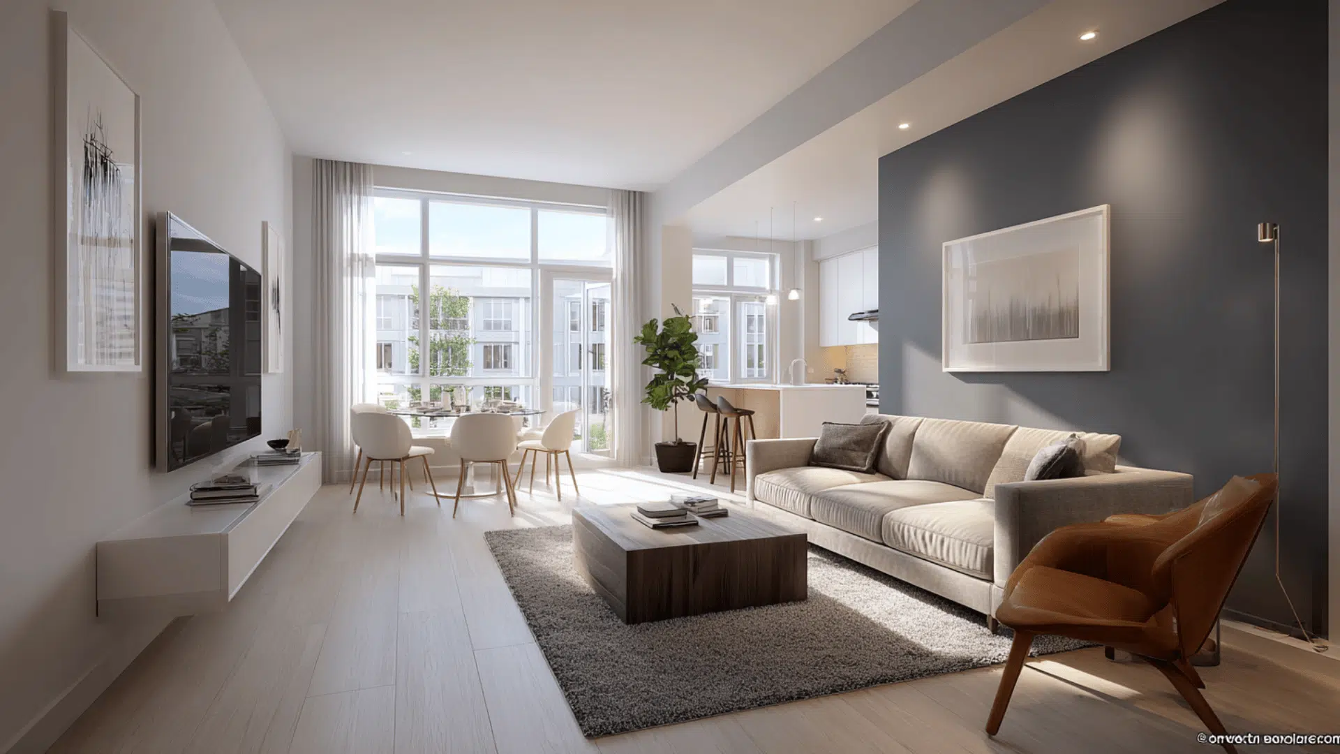 Two Tone Wall Paint To Create A Living Block