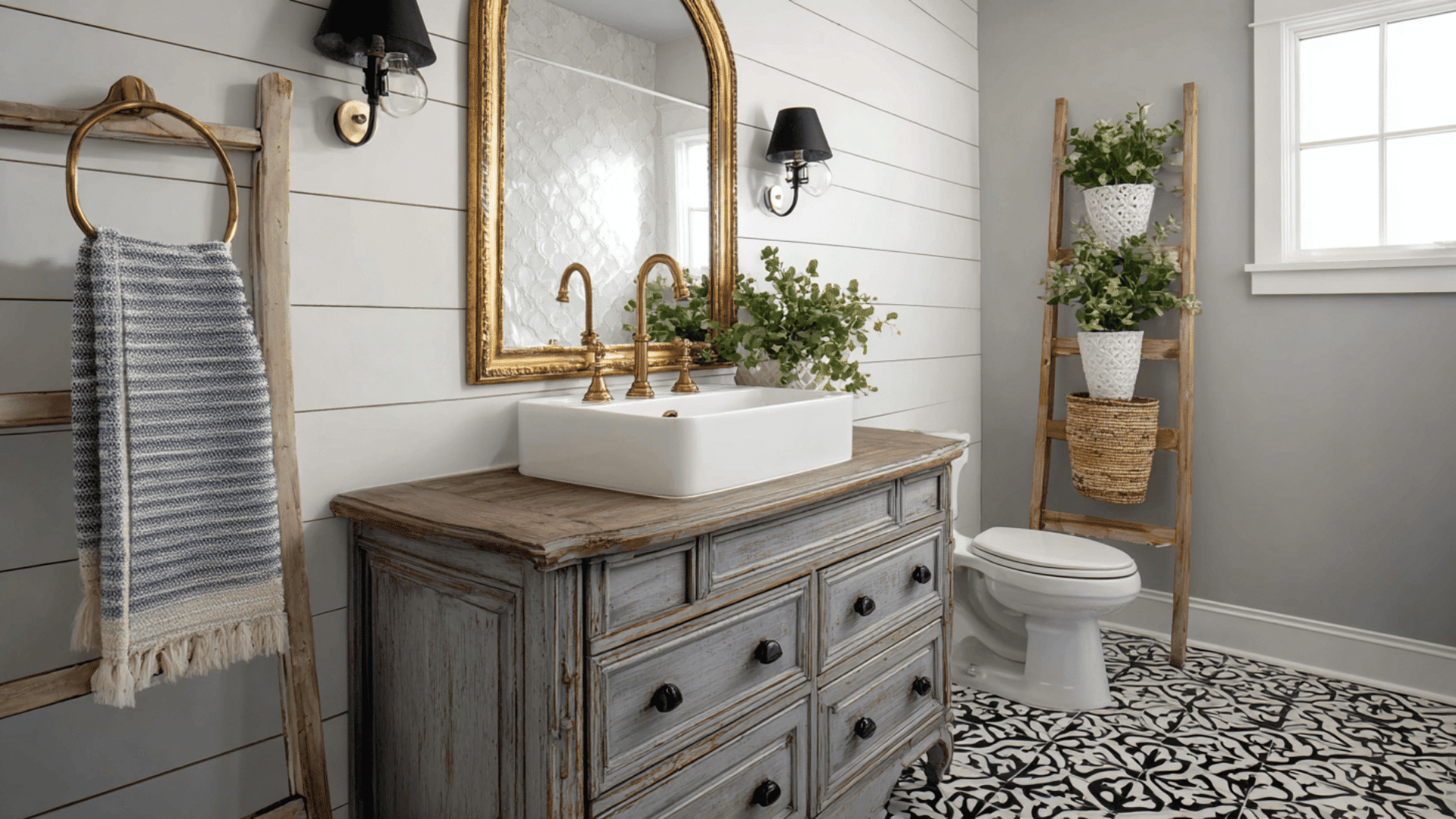 Vintage Dresser Vanity Makeover With Modern Hardware