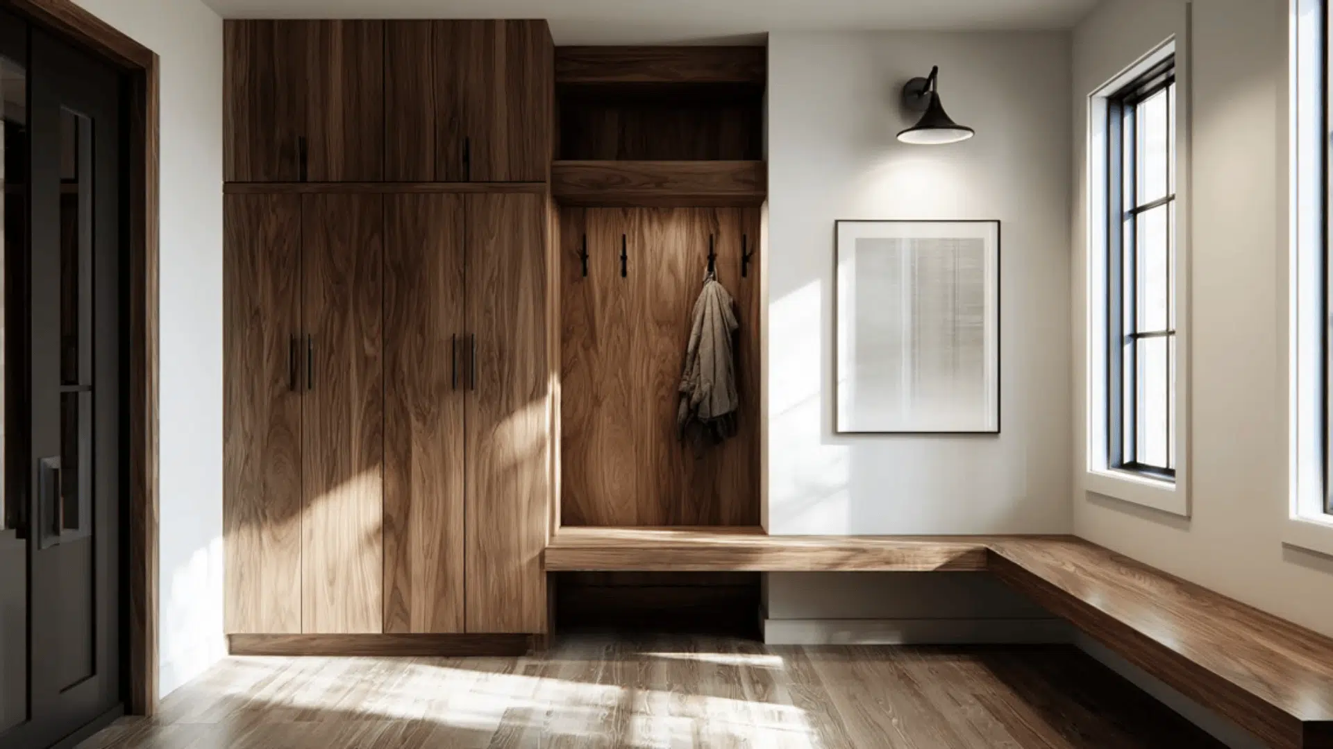 Walnut & White Contrast