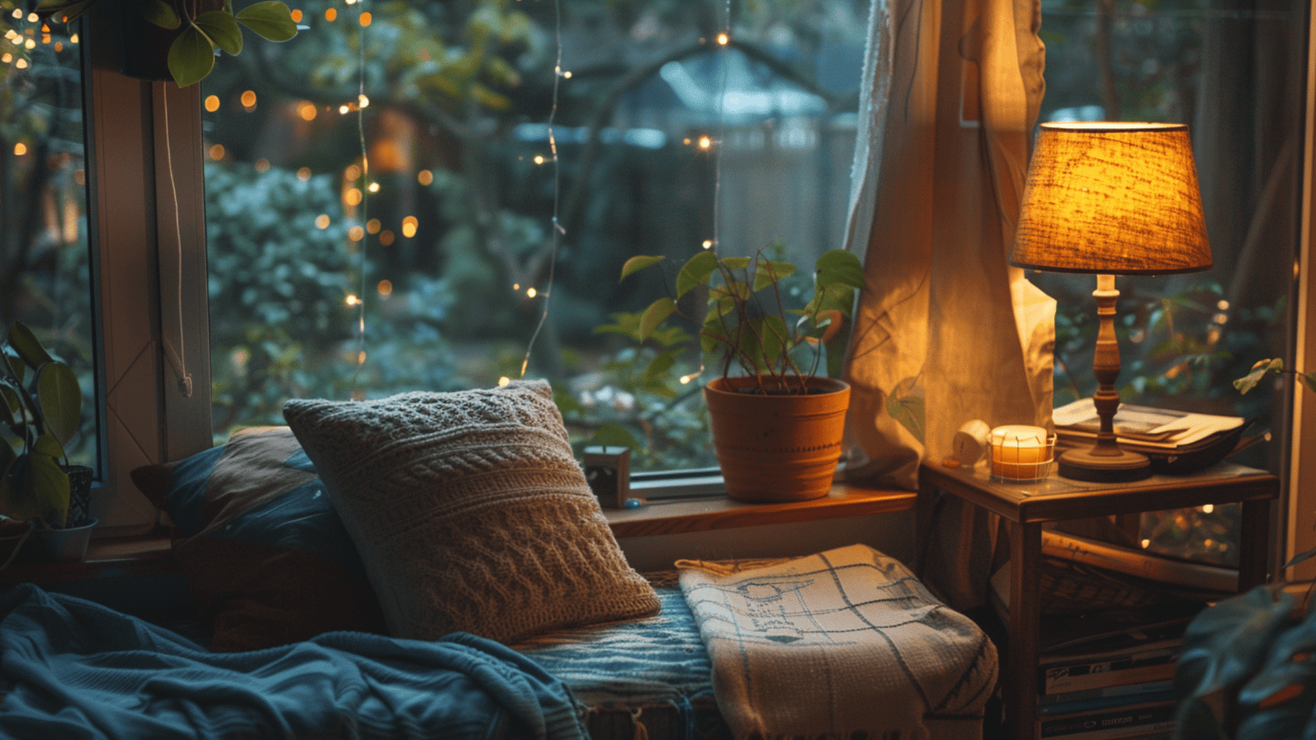 Warm Lighting Sunroom