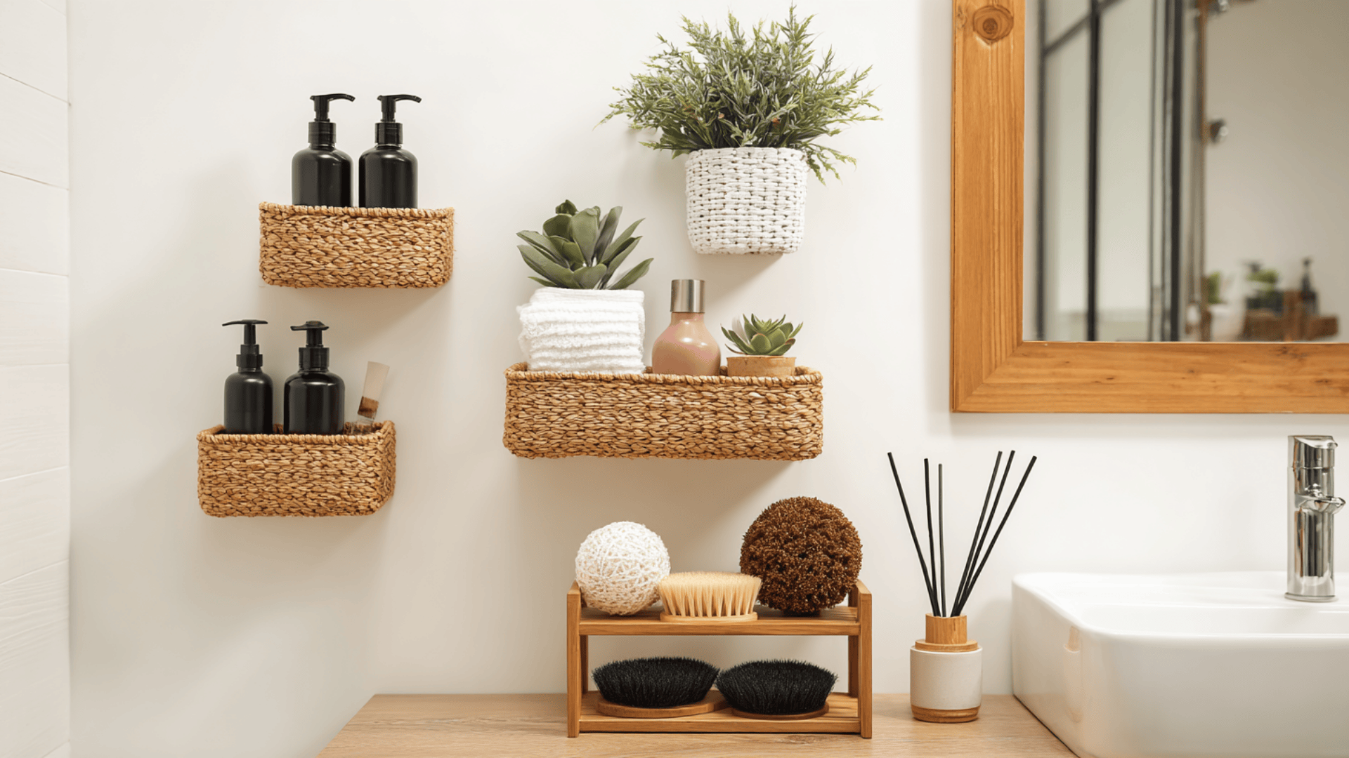 Woven Basket Storage idea