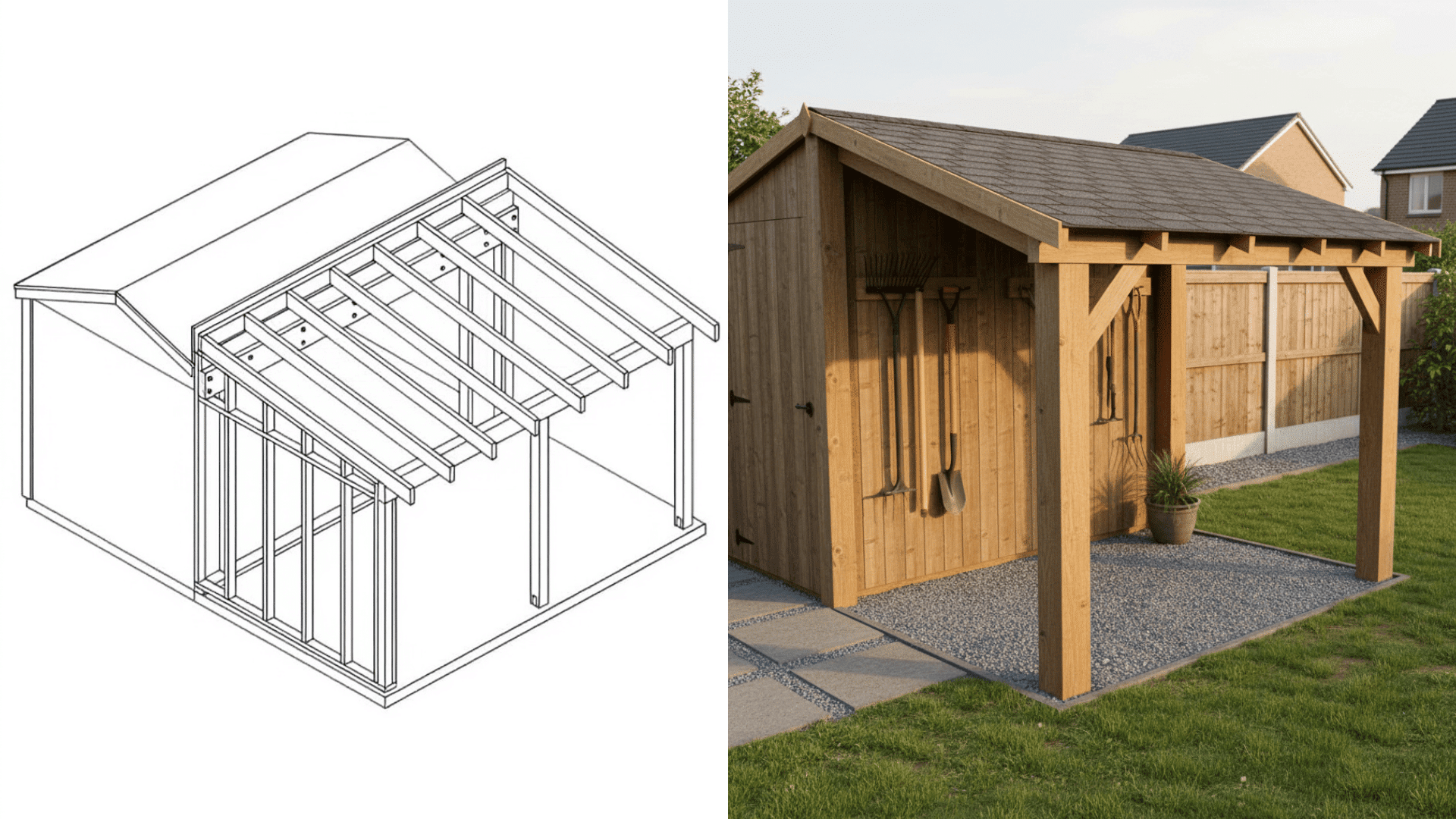 garden shed extension